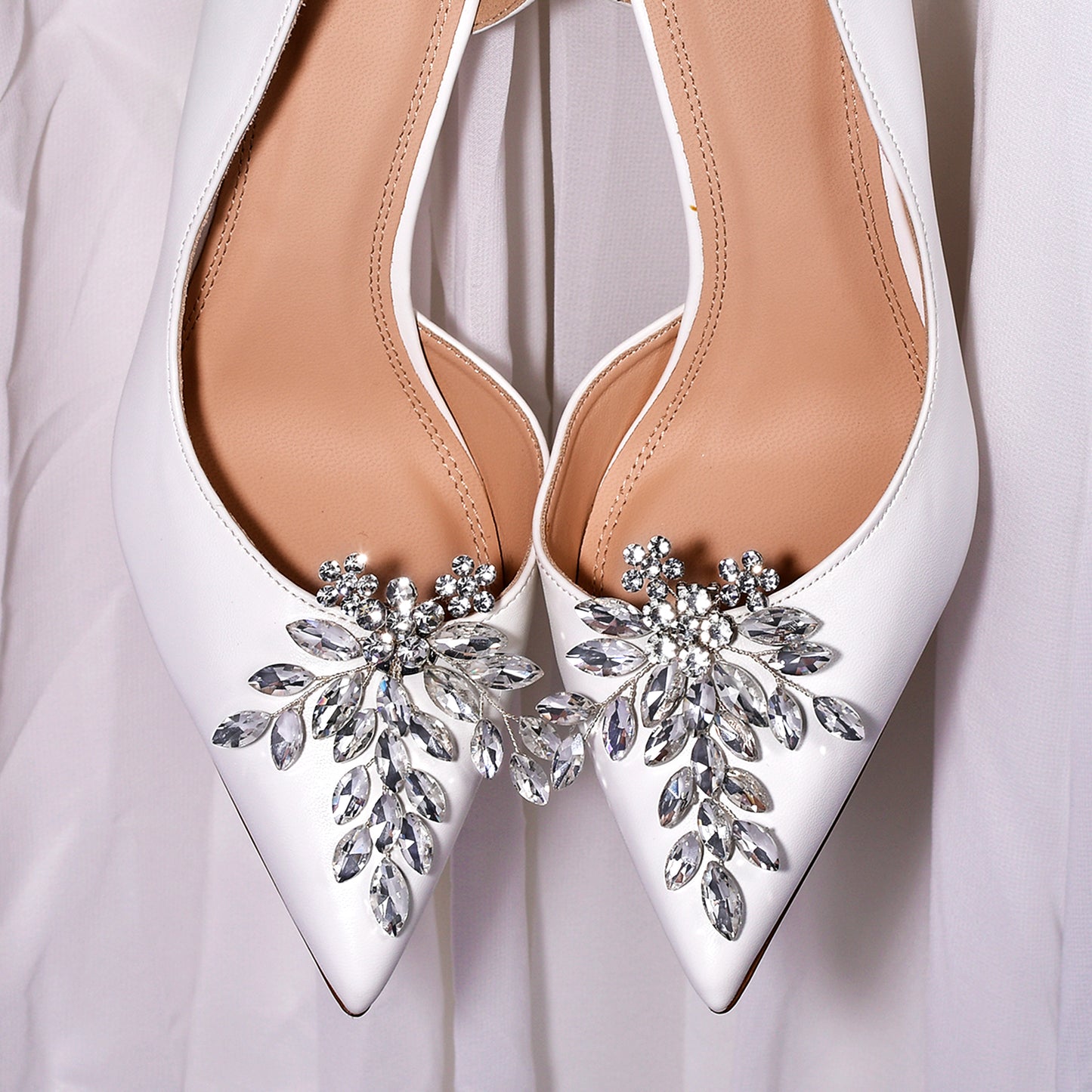 Rhinestone Bridal Shoe Clips Wedding Heel Decor - Bridella BHX50-S