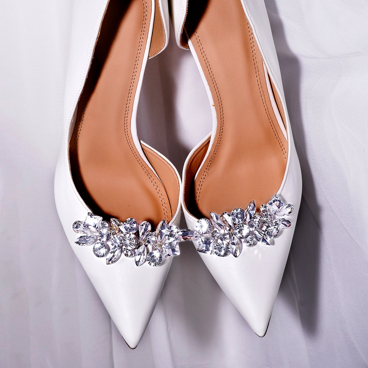 Rhinestone Bridal Shoe Clips Wedding Heel Decor - Bridella BHX51-S