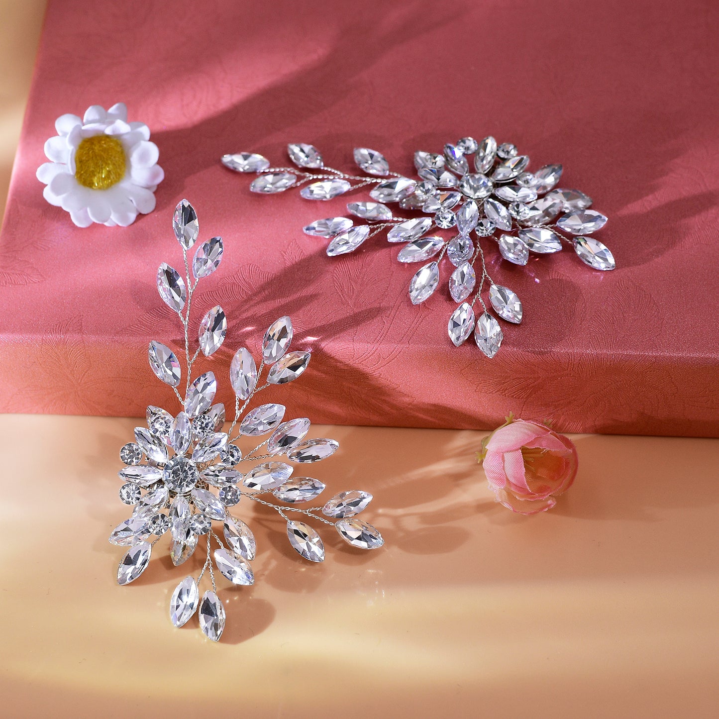 Bridal Rhinestone Shoe Clips Wedding Heel Side Decoration - Bridella BHX54