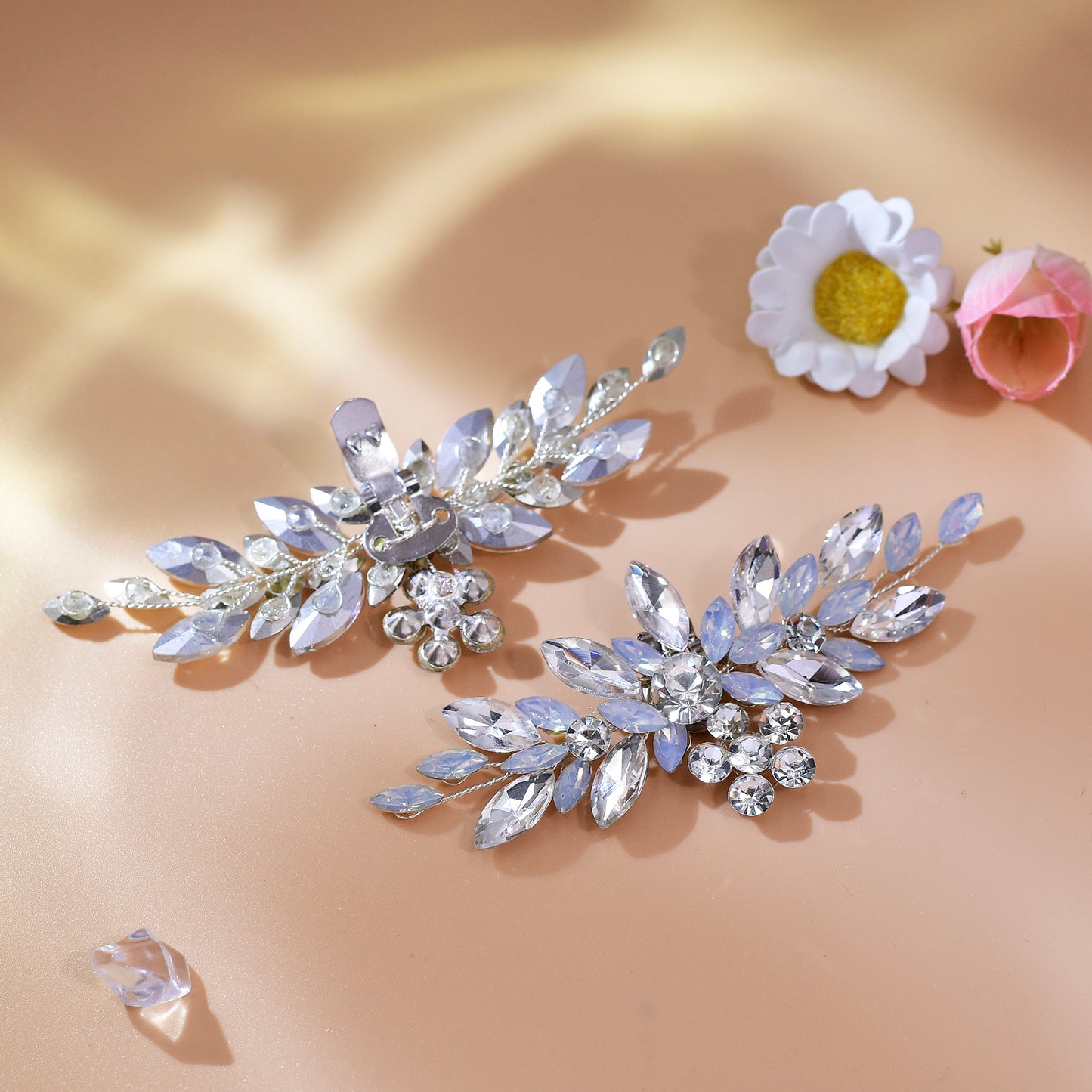 Bling Rhinestone Bridal Shoe Clips Wedding Heel Decoration - Bridella BHX58