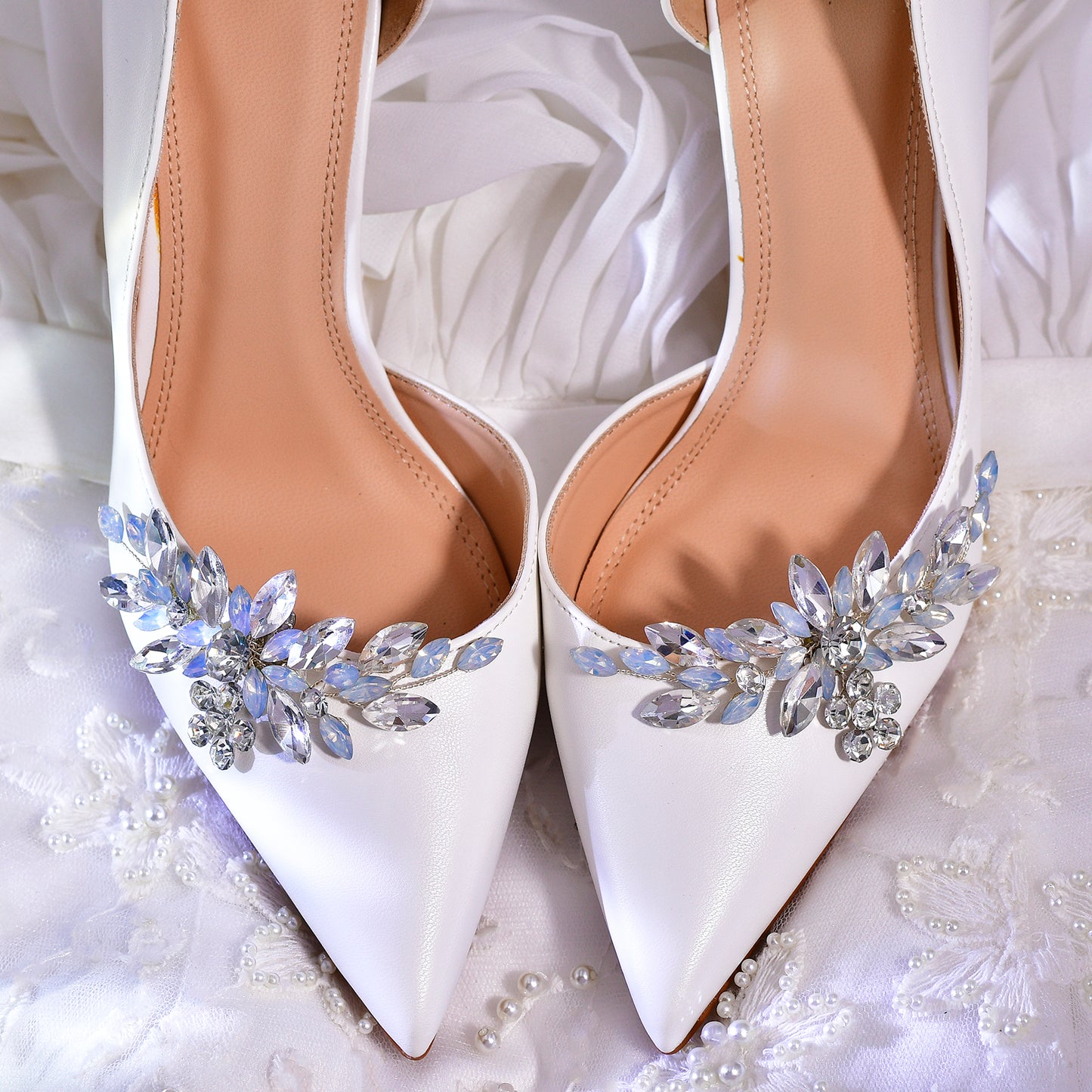 Bling Rhinestone Bridal Shoe Clips Wedding Heel Decoration - Bridella BHX58