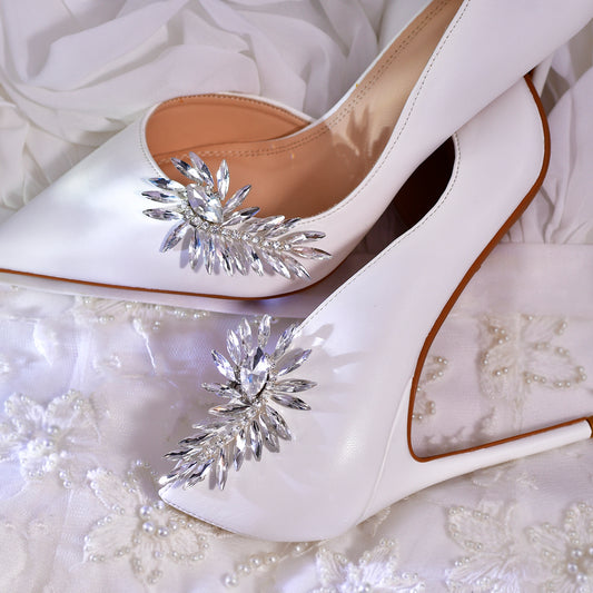 Bling Rhinestone Bridal Shoe Clips Wedding Heel Decoration - Bridella BHX57
