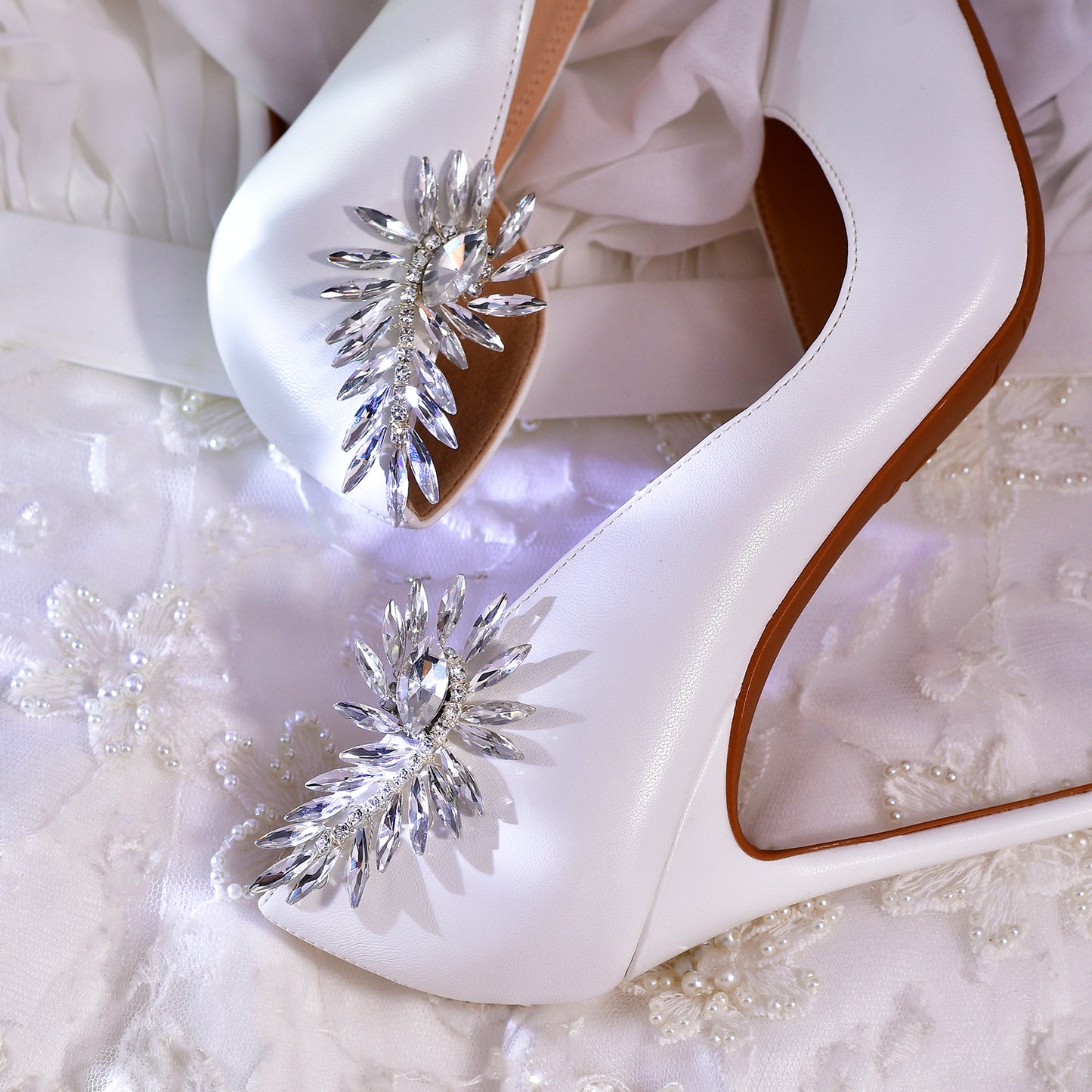 Bling Rhinestone Bridal Shoe Clips Wedding Heel Decoration - Bridella BHX57
