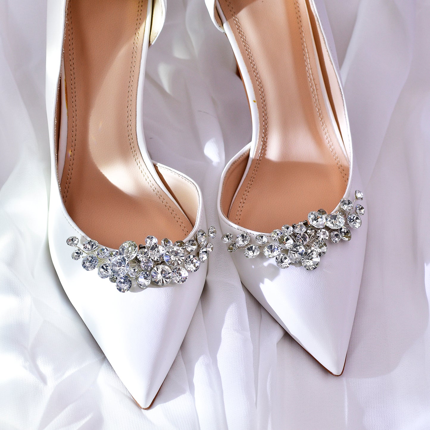Rhinestone Bridal Shoe Clips Wedding Heel Decoration - Bridella BHX60