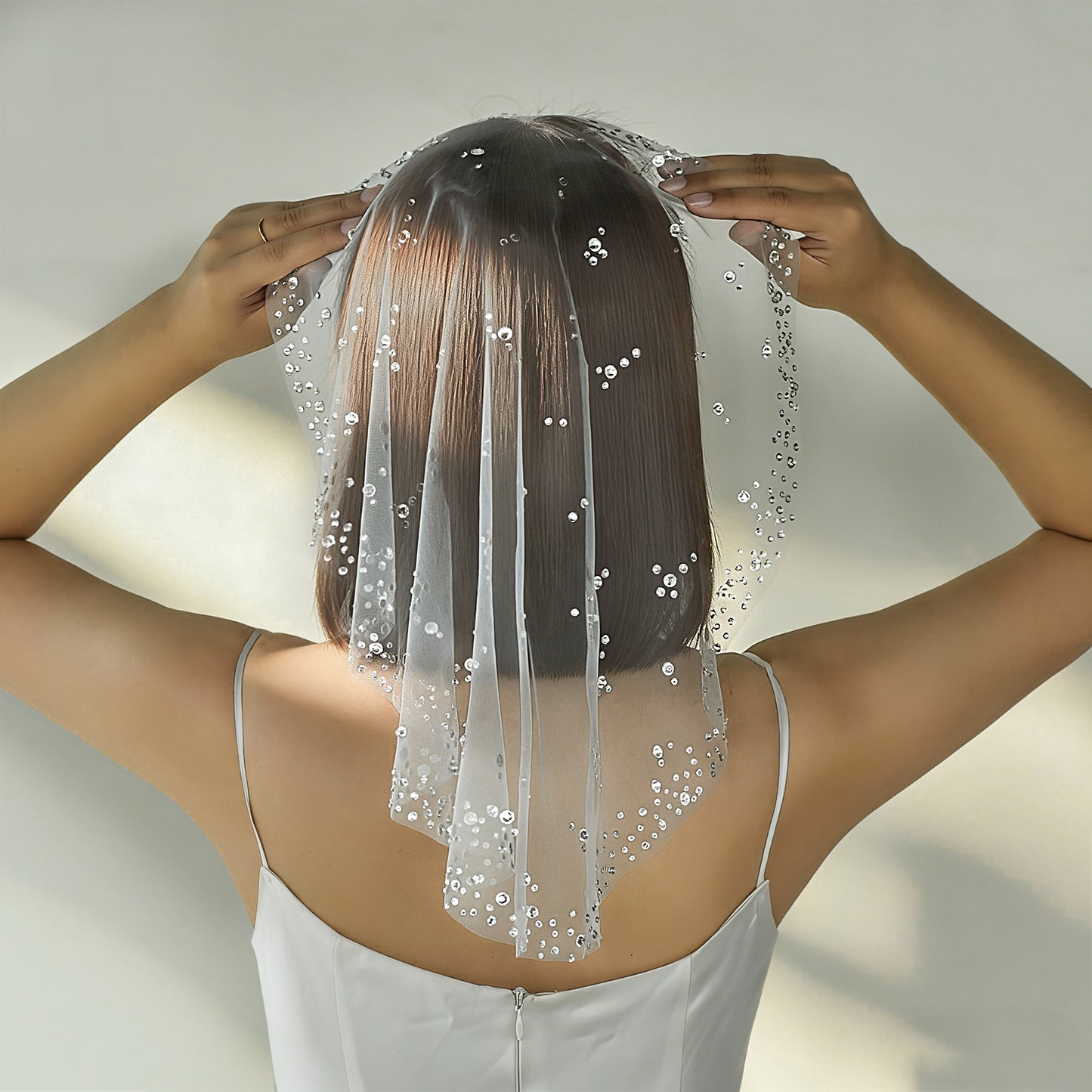 Rhinestone Birdcage Bridal Veil Wedding Veil - Bridella BMA14A