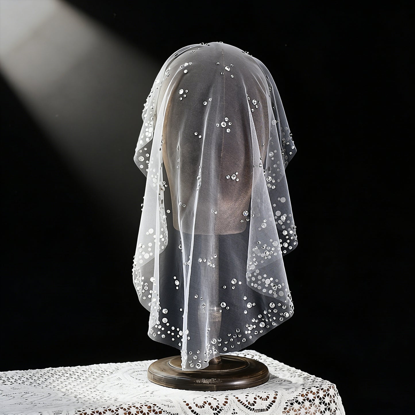 Rhinestone Birdcage Bridal Veil Wedding Veil - Bridella BMA14A