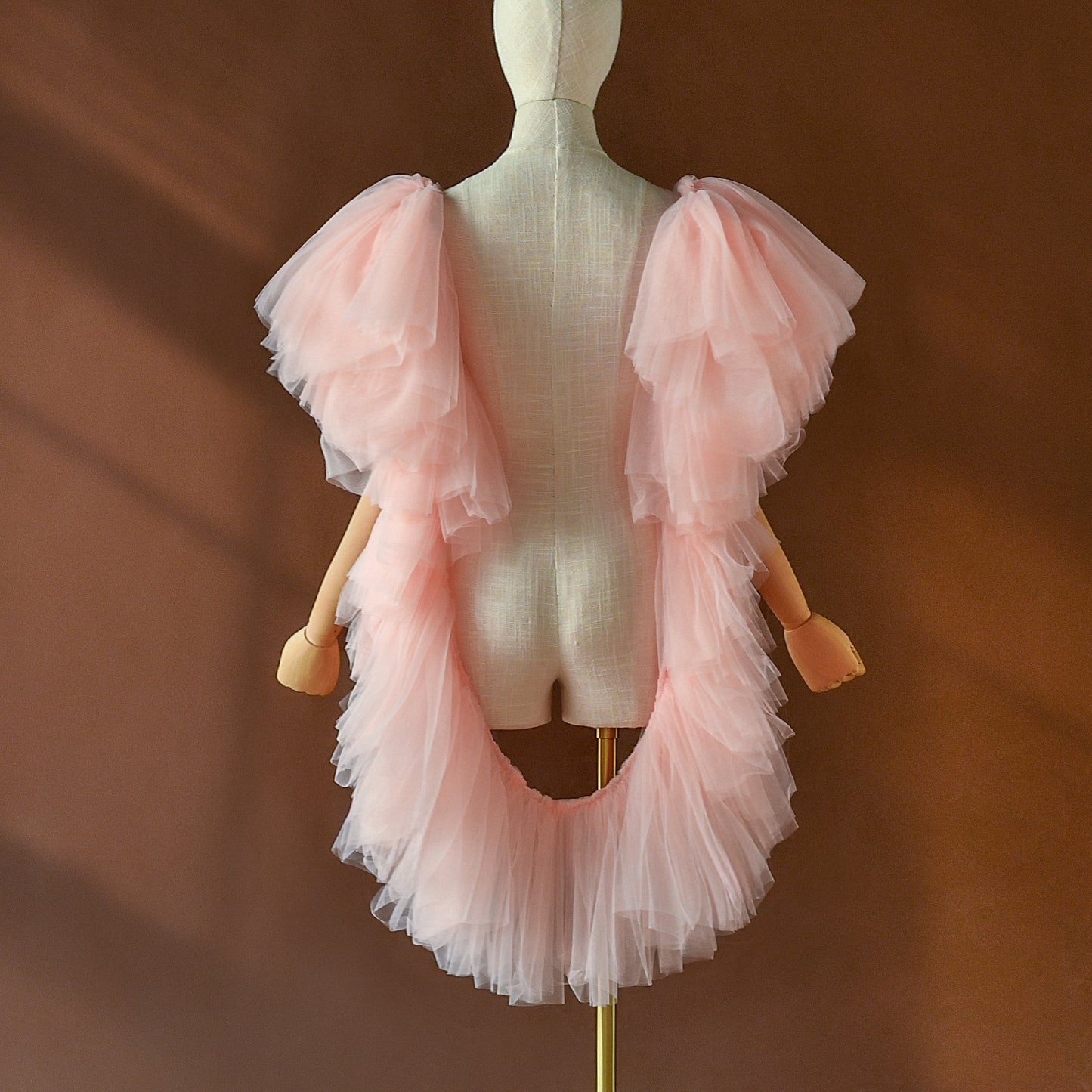Pleated Tulle Bridal Wrap Wedding Bolero Shawl - Bridella BVG137-PA