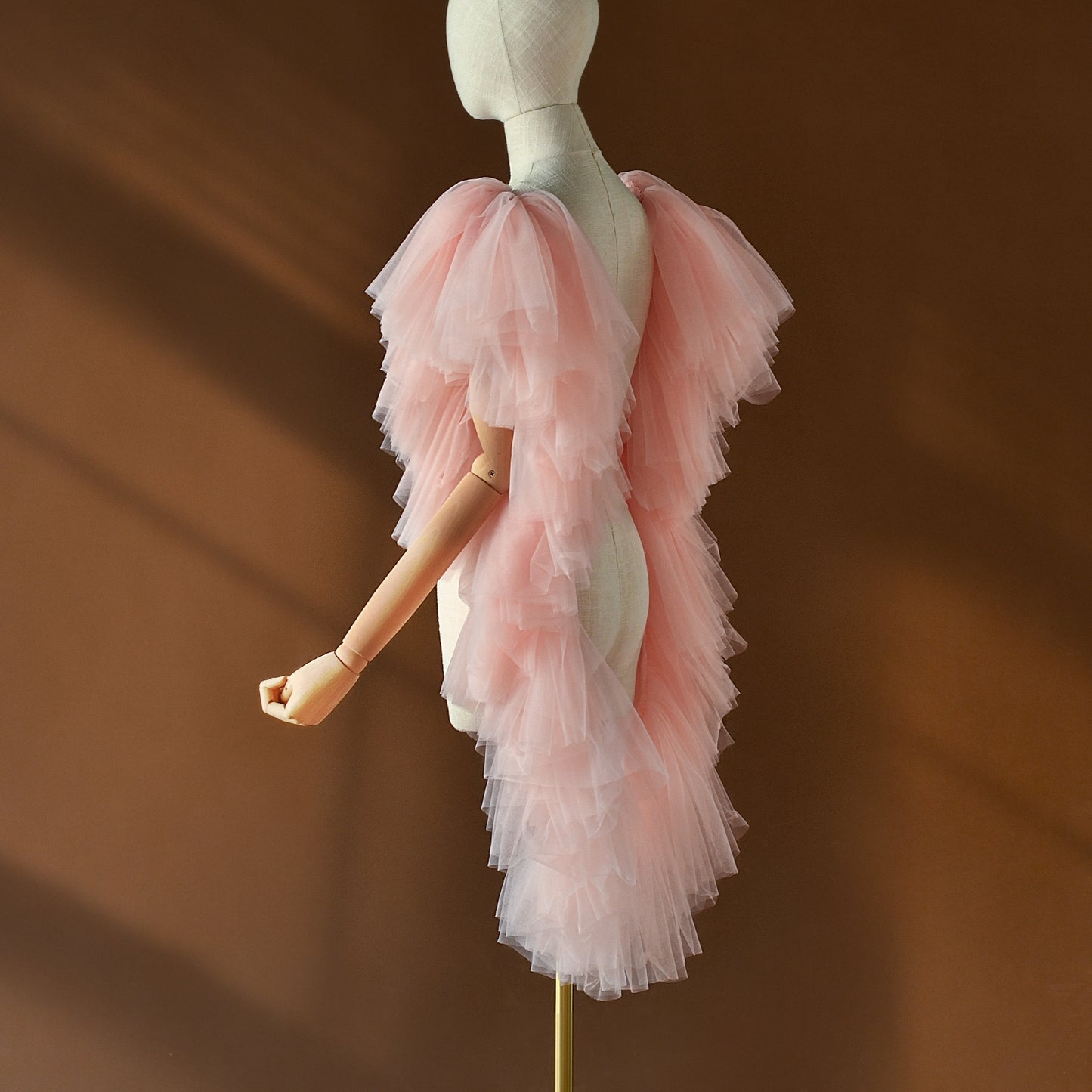 Pleated Tulle Bridal Wrap Wedding Bolero Shawl - Bridella BVG137-PA