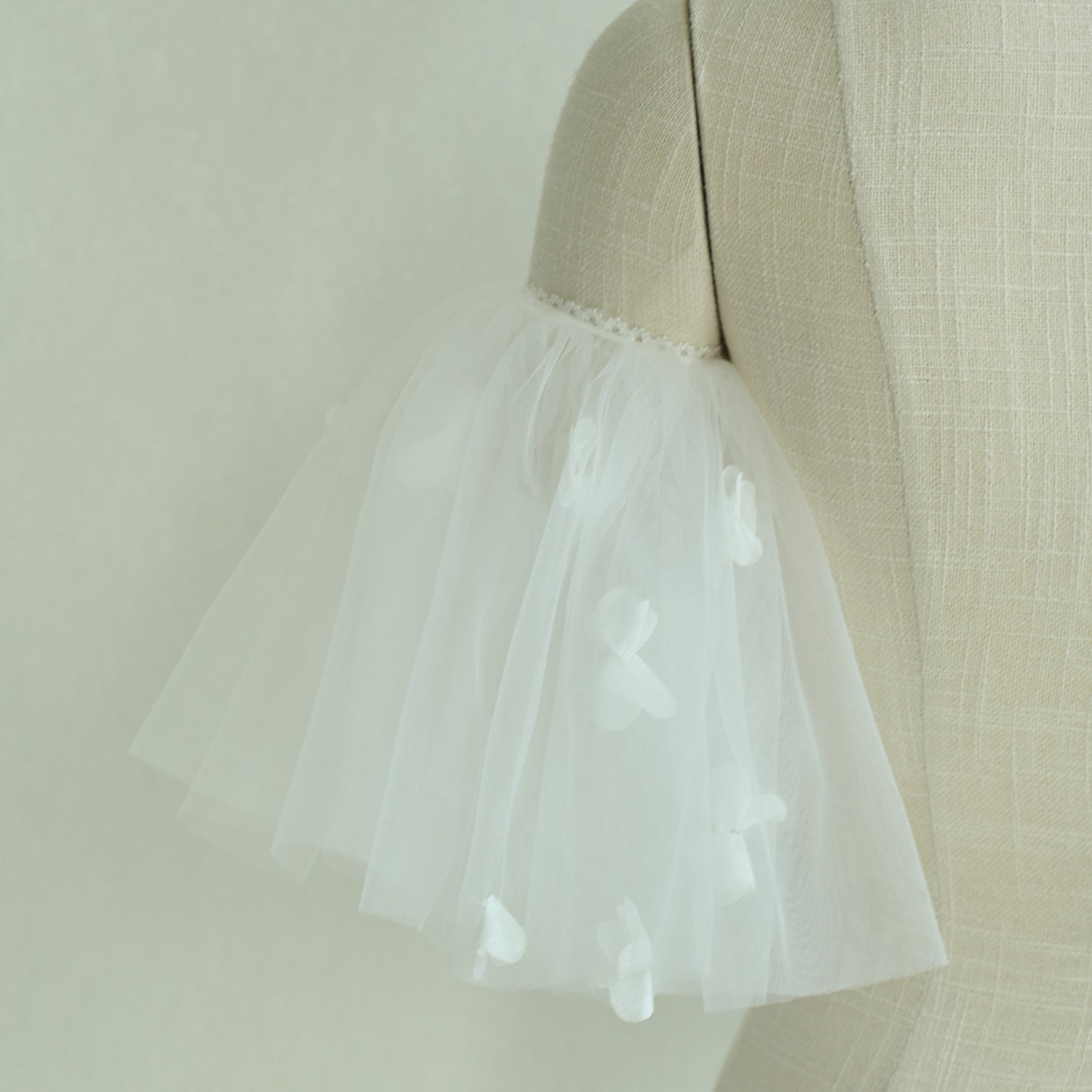 Detachable Bridal Tulle Sleeves Floral Wedding Dress Arm Sleeves - Bridella BMM28-I
