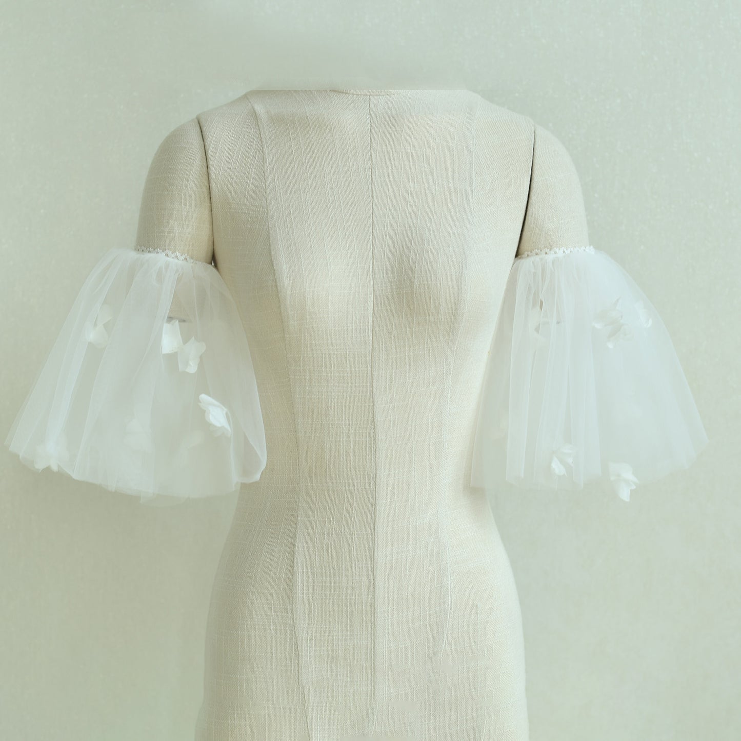 Detachable Bridal Tulle Sleeves Floral Wedding Dress Arm Sleeves - Bridella BMM28-I