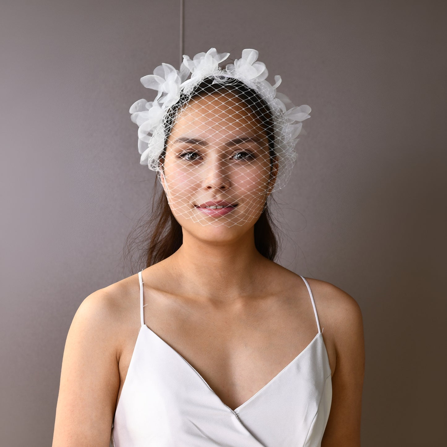 Birdcage Bridal Veil Short Face Veil Wedding Hair Accessory - Bridella BVA25