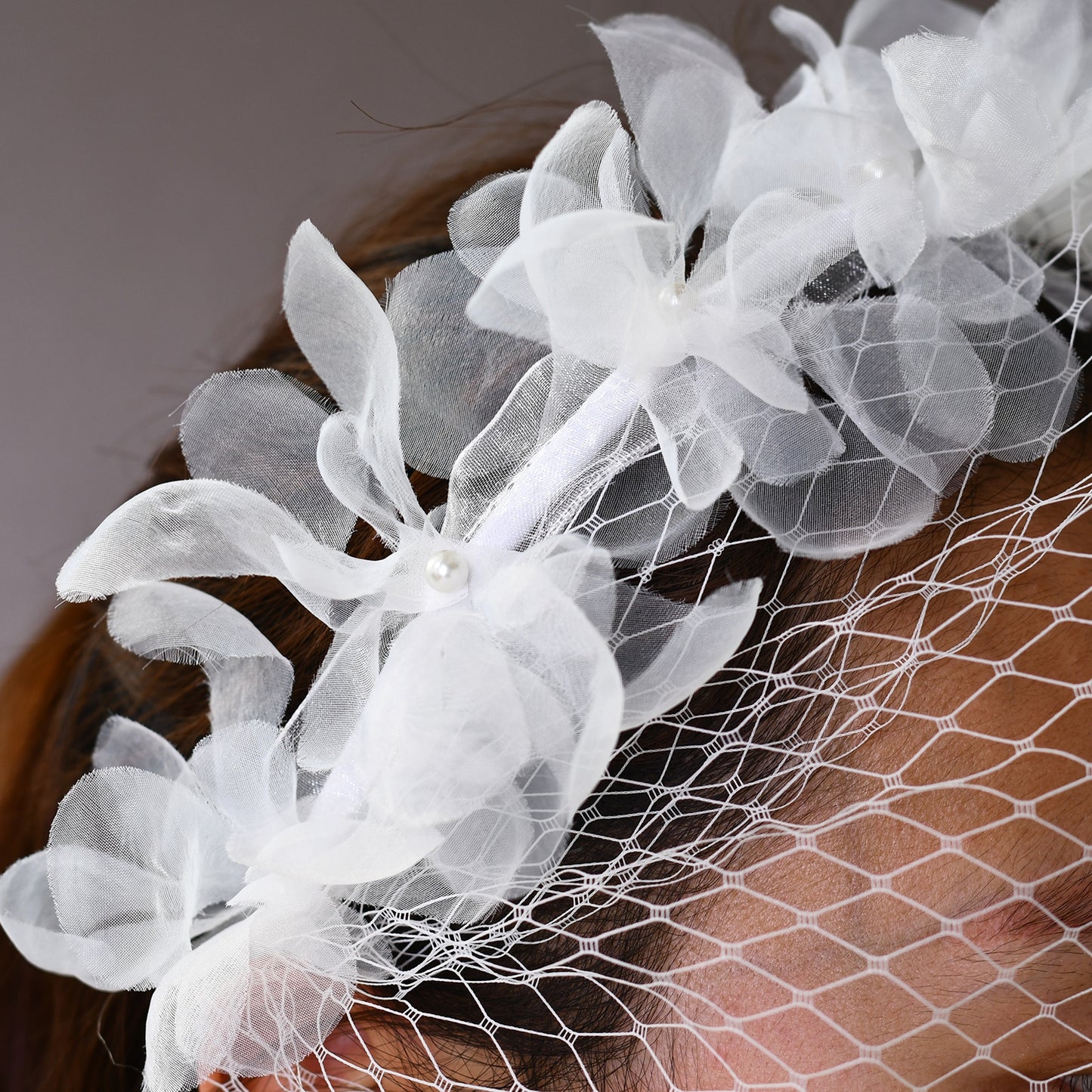 Birdcage Bridal Veil Short Face Veil Wedding Hair Accessory - Bridella BVA25
