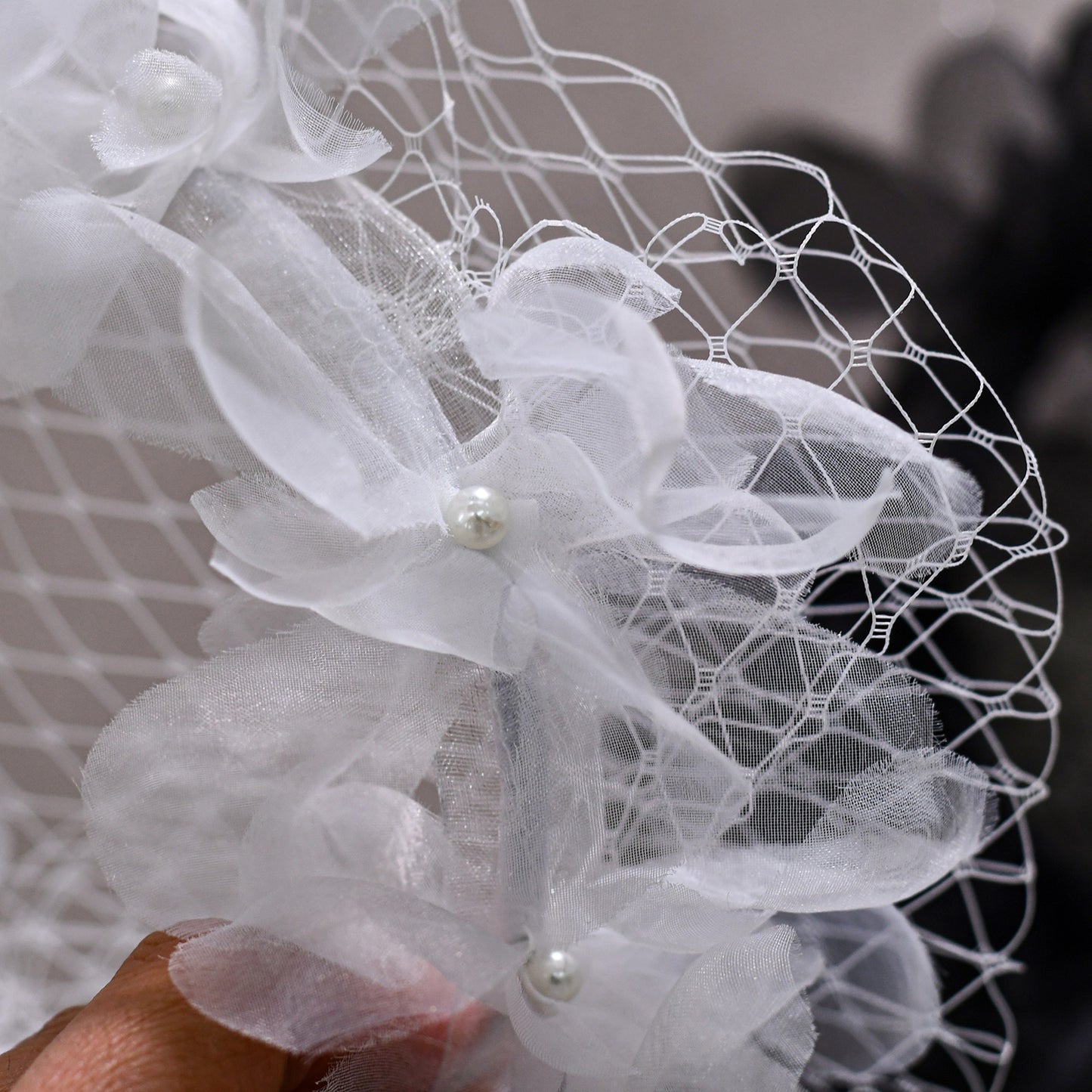 Birdcage Bridal Veil Short Face Veil Wedding Hair Accessory - Bridella BVA25