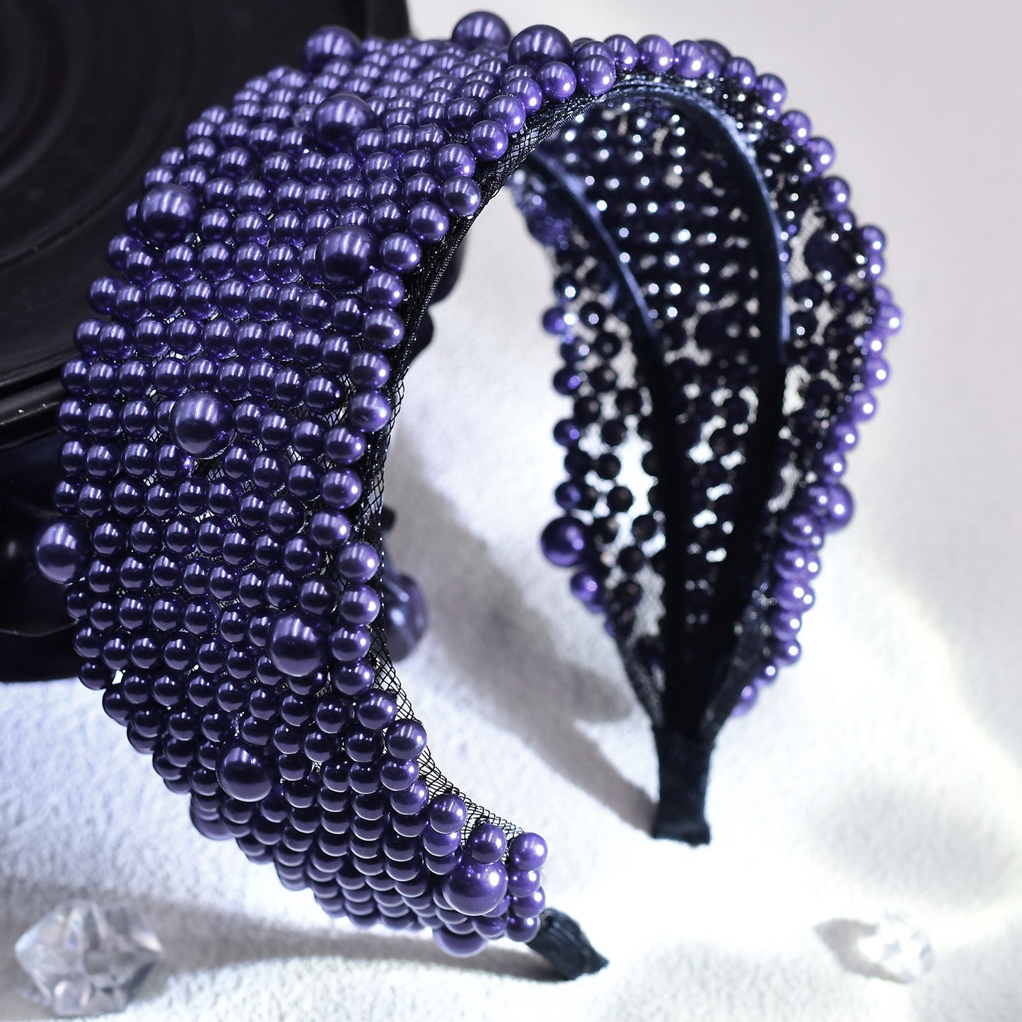 Pearl Beaded Padded Headband Fashion Party Hair Accessories - Bridella BYXA153