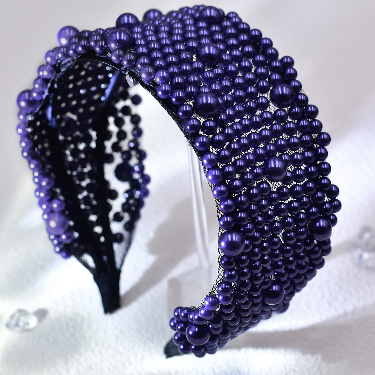Pearl Beaded Padded Headband Fashion Party Hair Accessories - Bridella BYXA153
