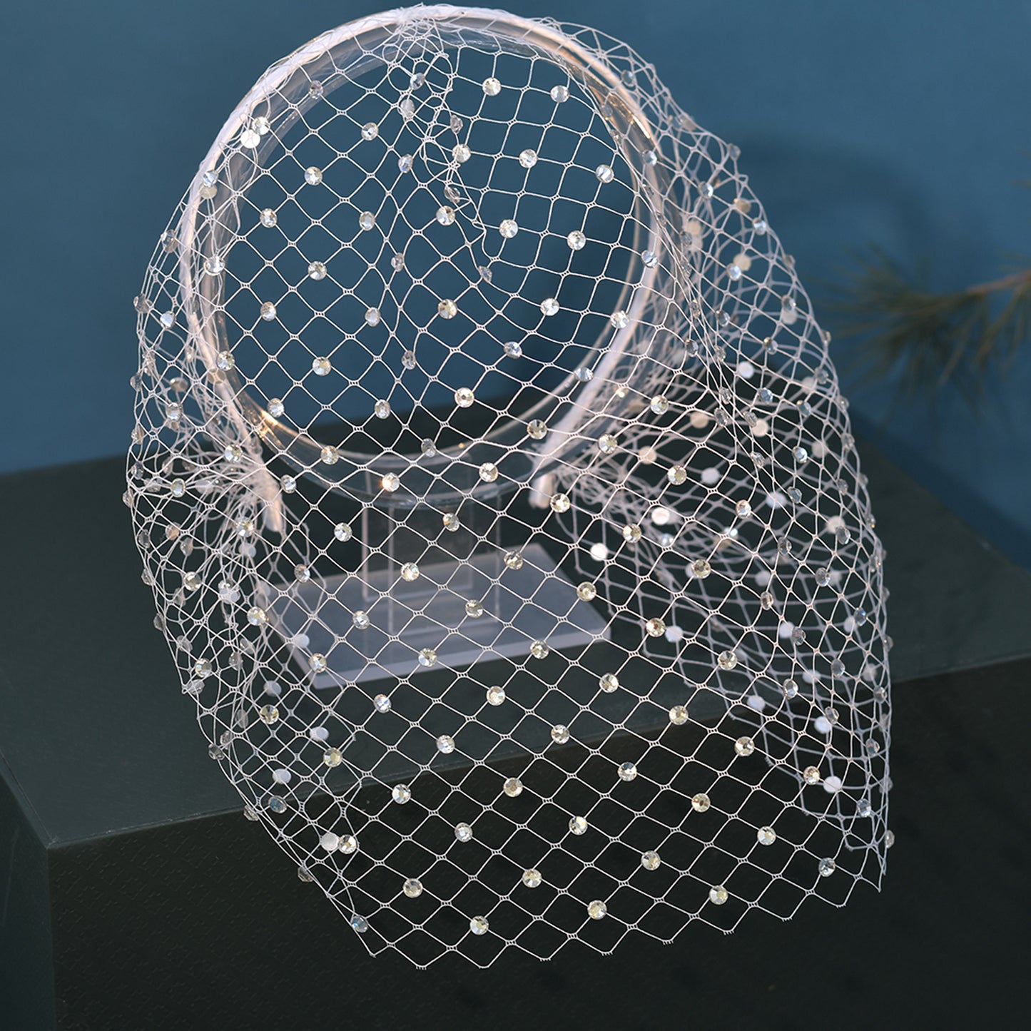 Sparkling Rhinestone Birdcage Bridal Veil Wedding - Bridella BMA16-M