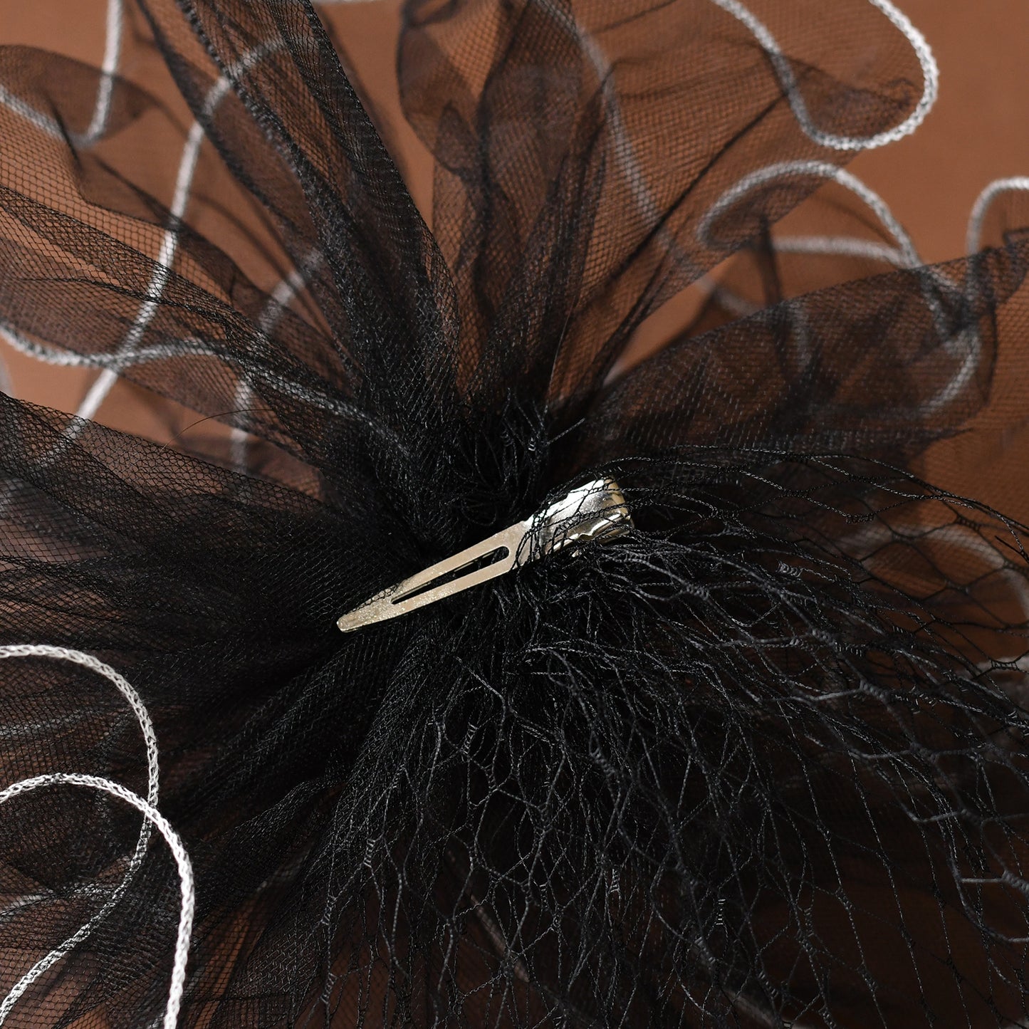 Black Floral Birdcage Bridal Blusher Veil Wedding Hair Accessory Vintage Face Veil - Bridella BMA02-B