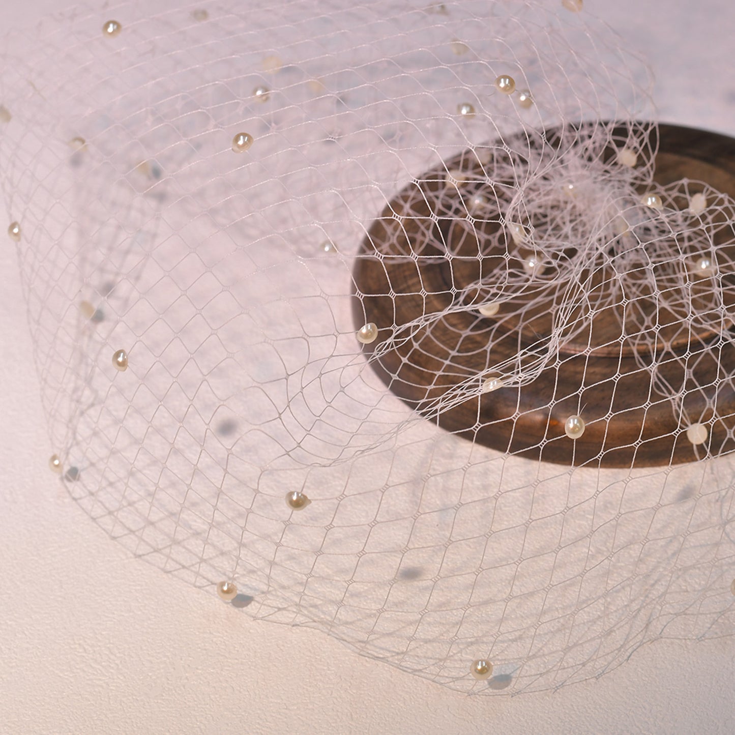 Pearl Birdcage Bridal Veil Wedding Mini Comb Veil - Bridella BMA22