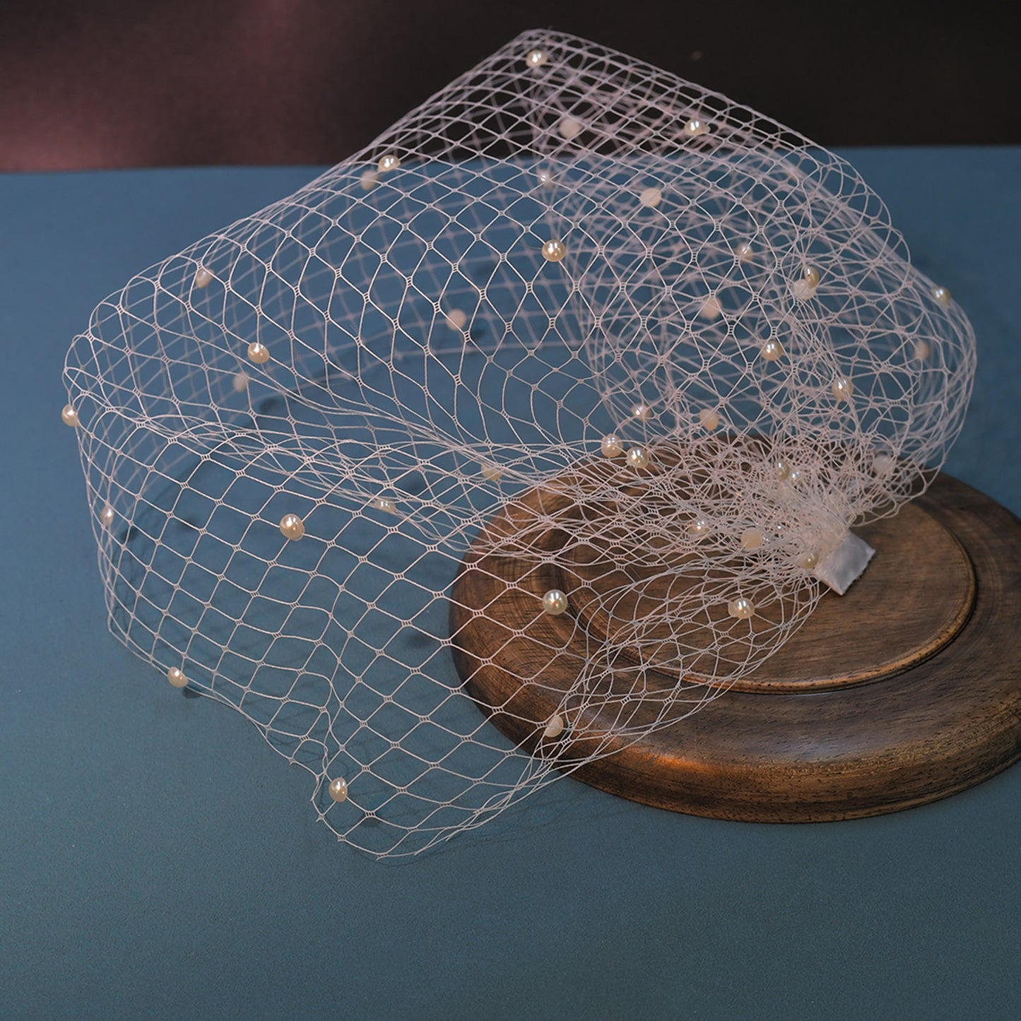 Pearl Birdcage Bridal Veil Wedding Mini Comb Veil - Bridella BMA22