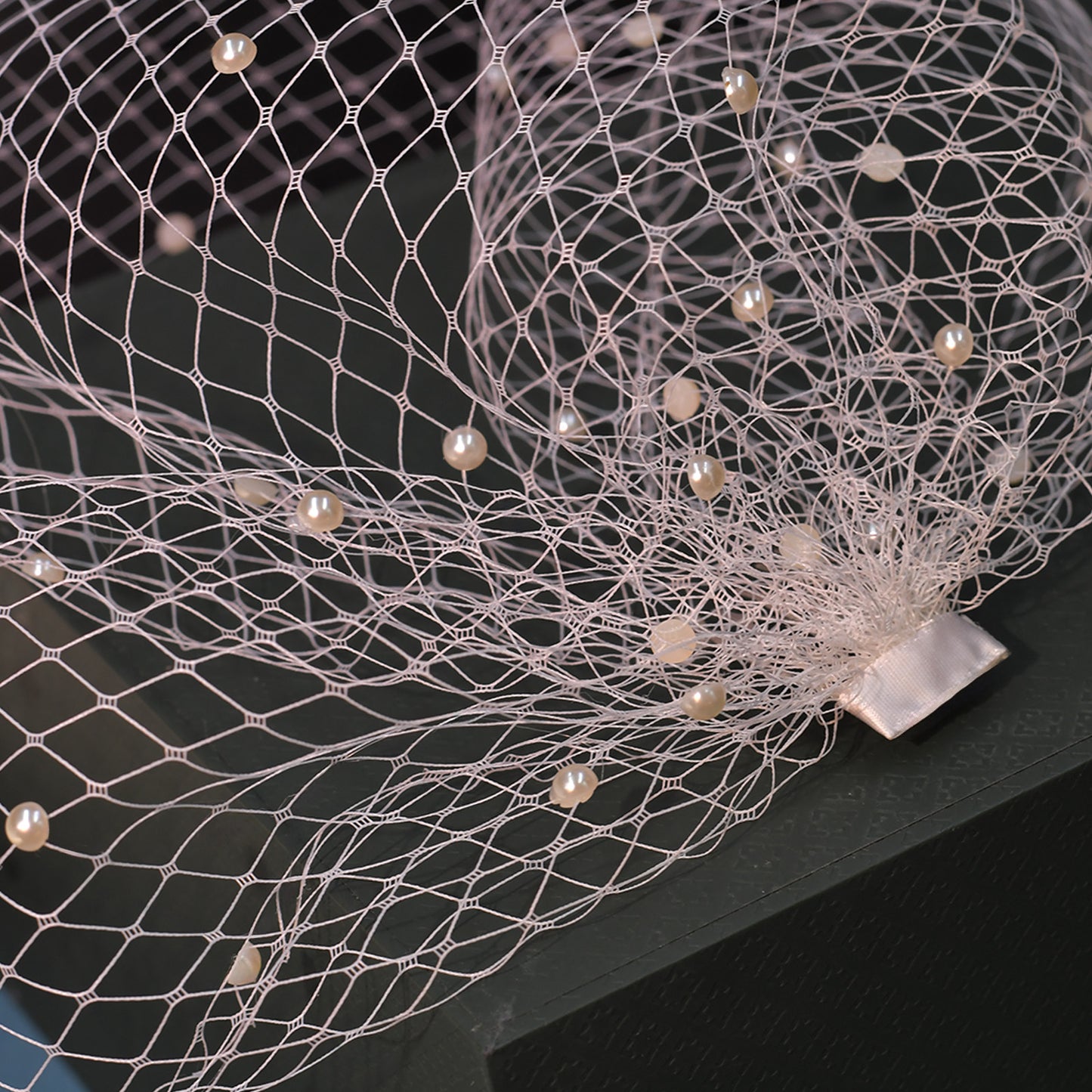 Pearl Birdcage Bridal Veil Wedding Mini Comb Veil - Bridella BMA22
