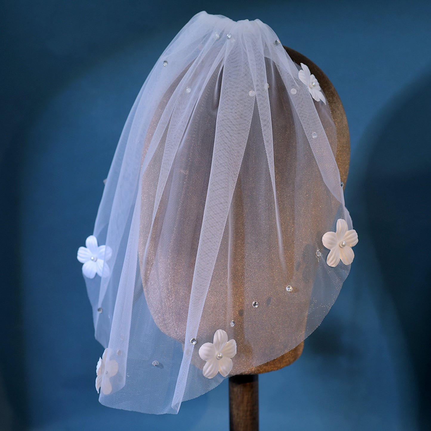 Pearl Birdcage Bridal Veil Wedding Hair Comb Veil - Bridella BMA20
