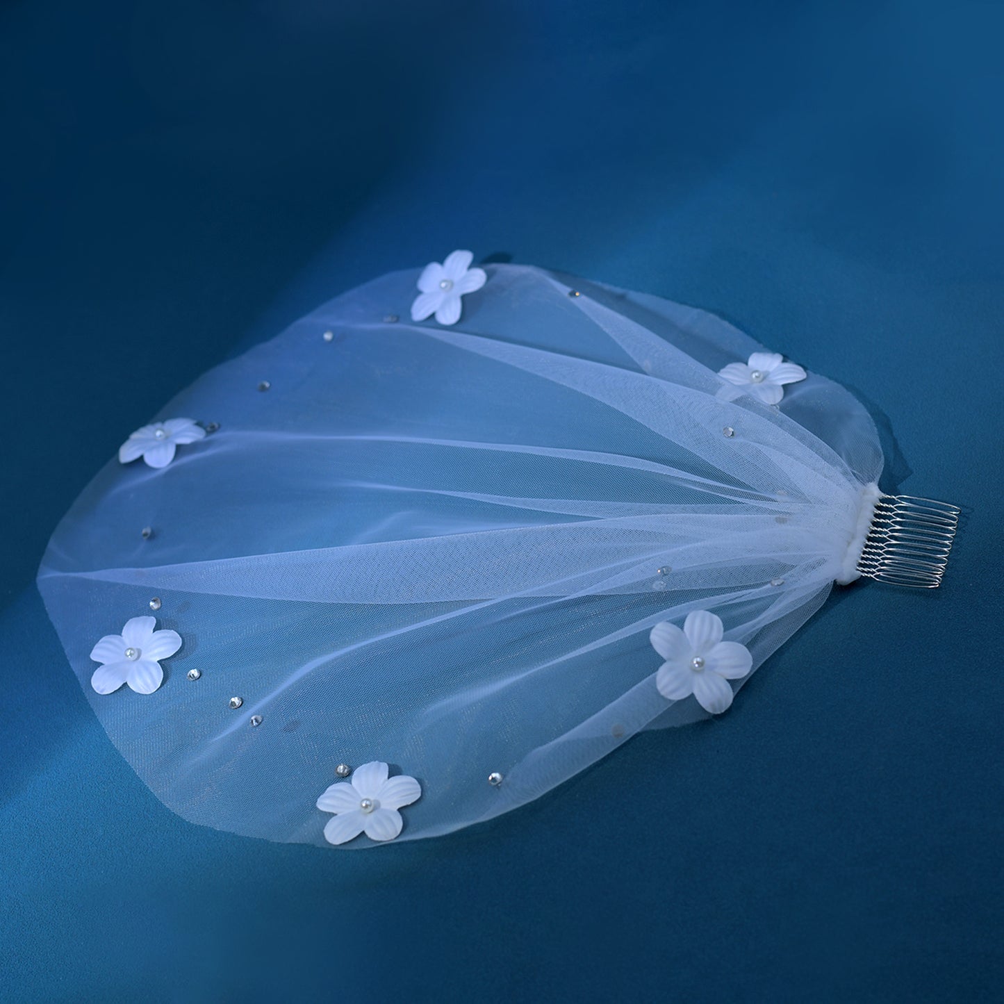 Pearl Birdcage Bridal Veil Wedding Hair Comb Veil - Bridella BMA20