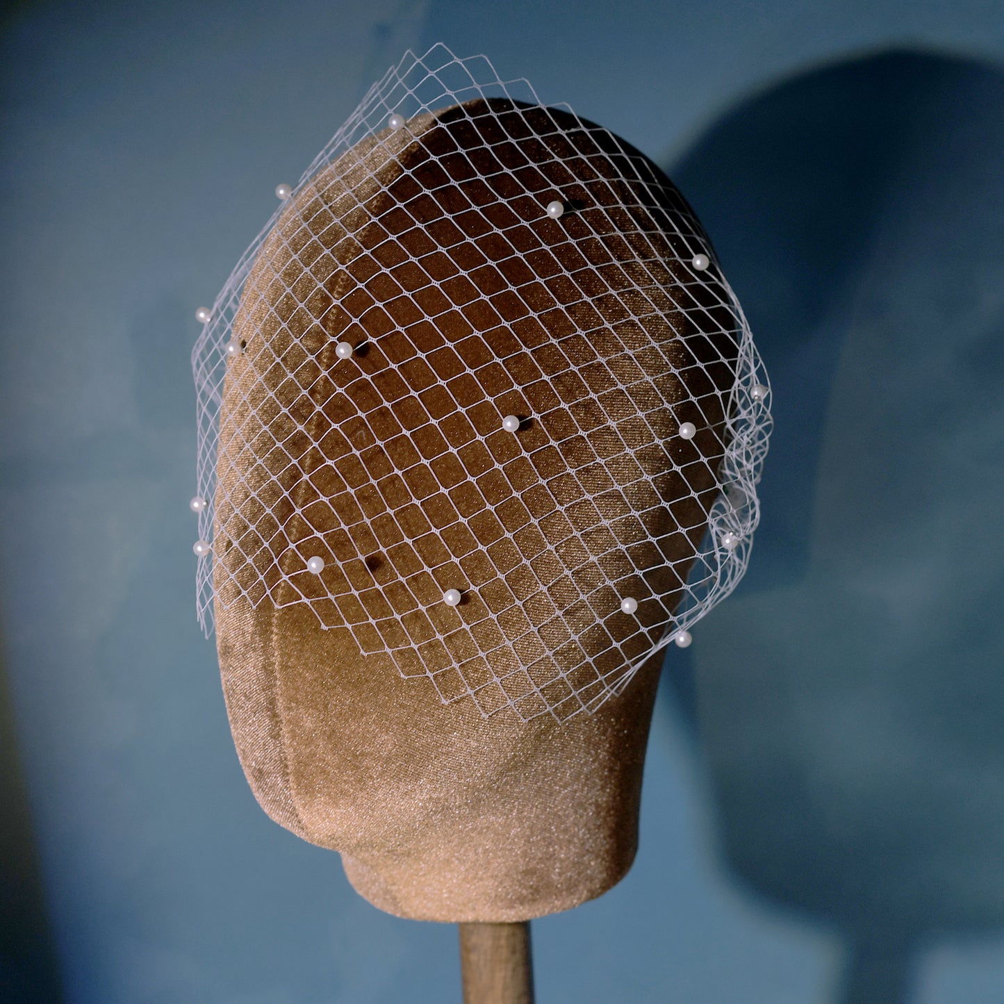 Pearl Birdcage Bridal Veil Elegant Wedding Veil - Bridella BMA19
