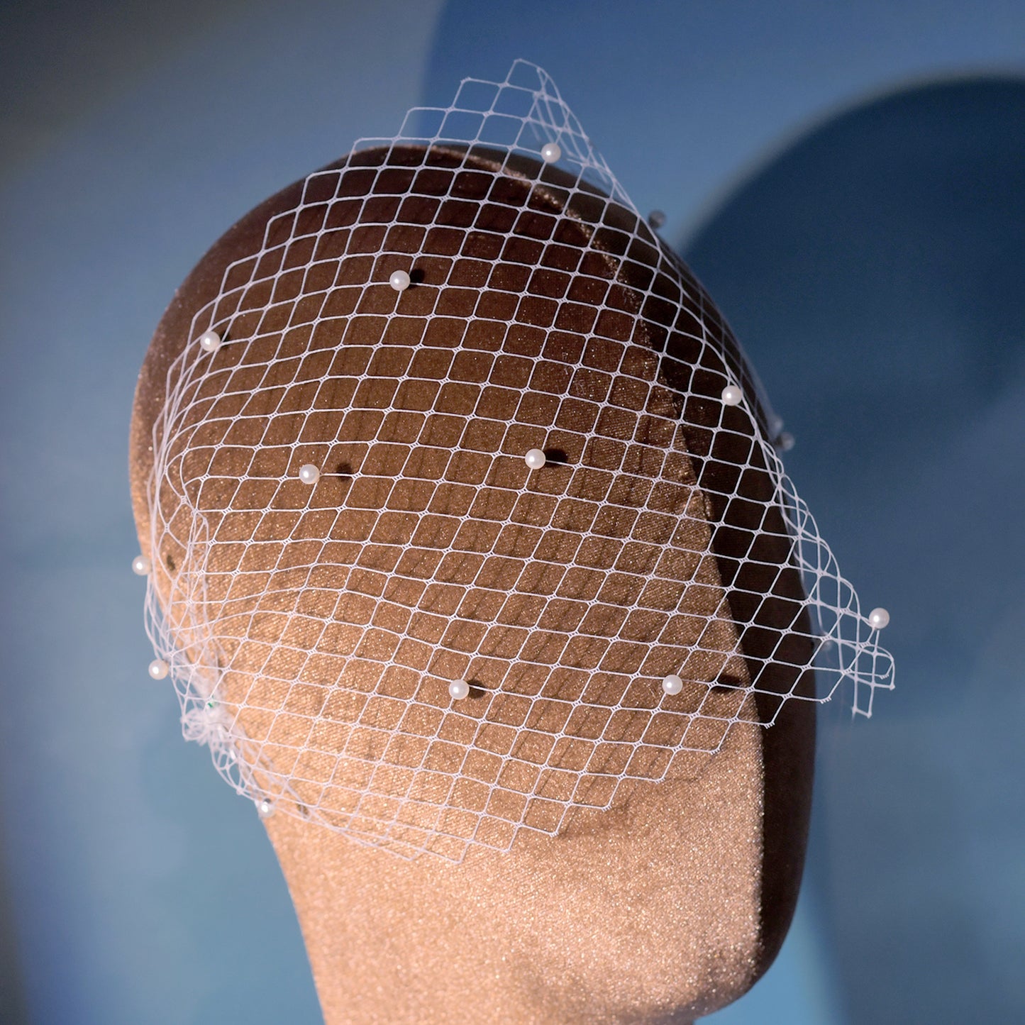Pearl Birdcage Bridal Veil Elegant Wedding Veil - Bridella BMA19