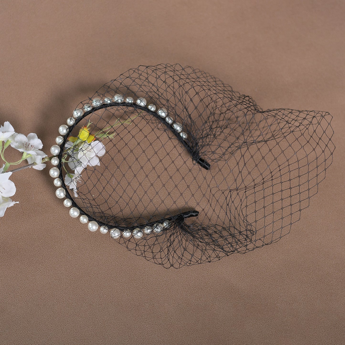 Black Birdcage Veil Bridal Blusher Face Veil Vintage Wedding Hair Accessory - Bridella BVA11-B