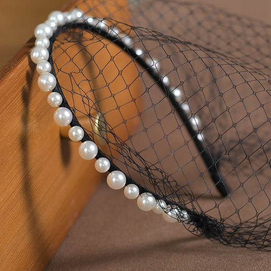 Black Birdcage Veil Bridal Blusher Face Veil Vintage Wedding Hair Accessory - Bridella BVA11-B