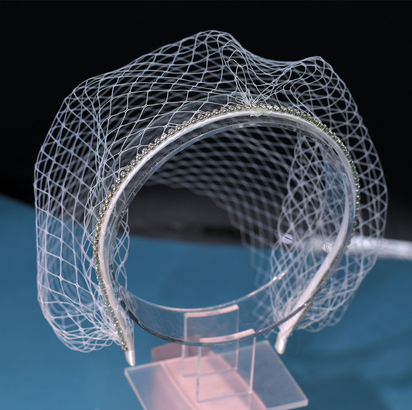 Vintage Birdcage Bridal Veil Wedding Headband Veil - Bridella BMA49-W