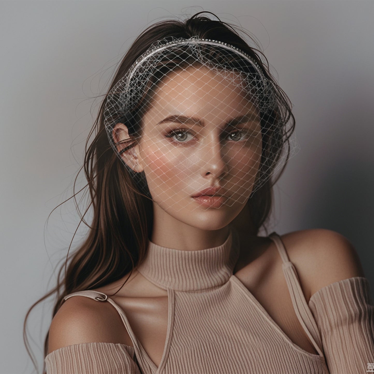 Vintage Birdcage Bridal Veil Wedding Headband Veil - Bridella BMA49-W