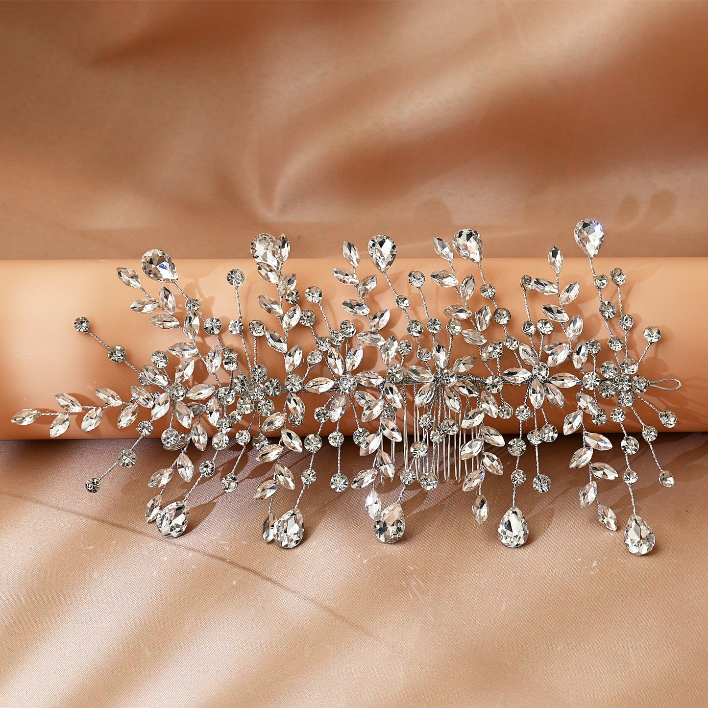 Rhinestone Bridal Hair Vine Wedding Headpiece – Bridella BHP379