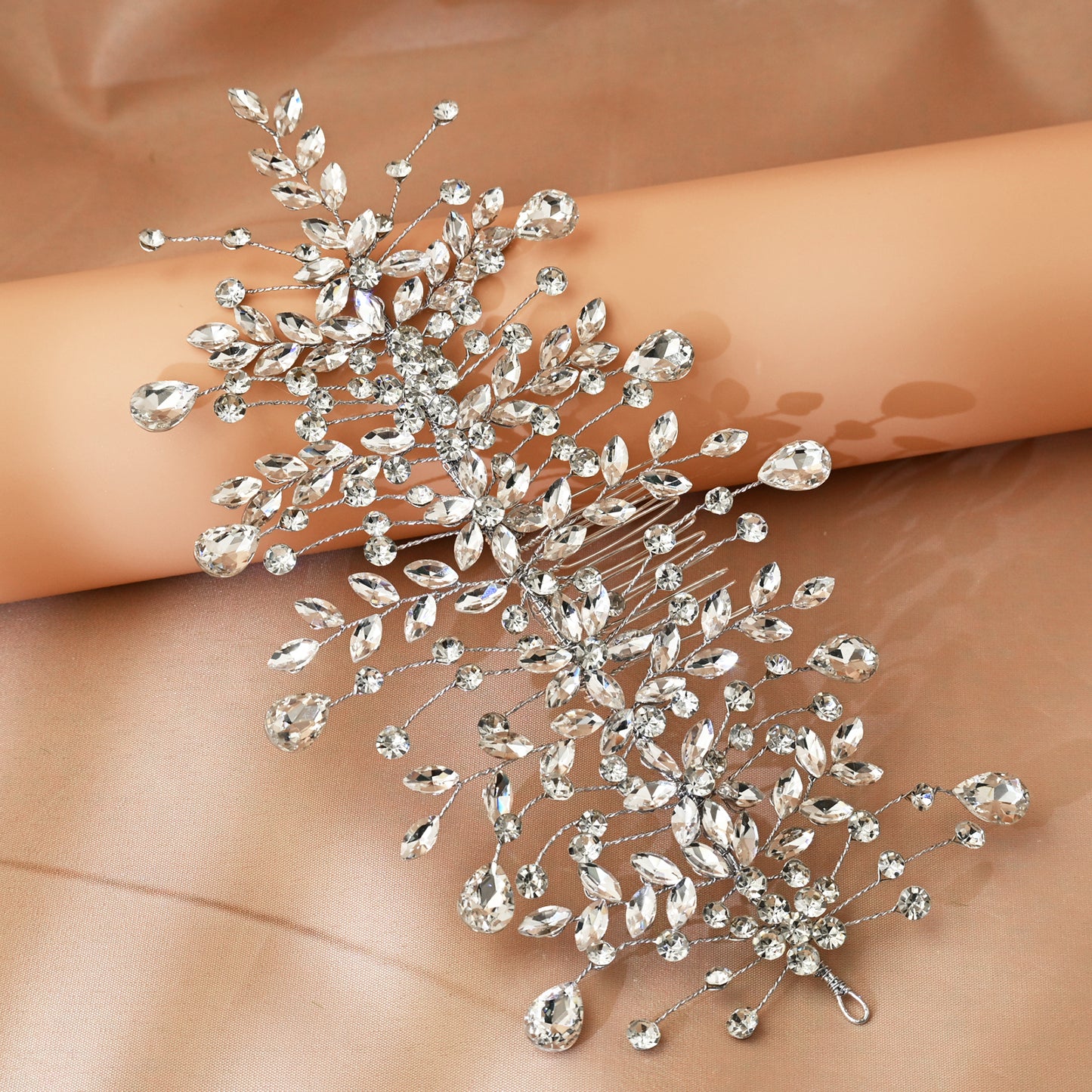 Rhinestone Bridal Hair Vine Wedding Headpiece – Bridella BHP379