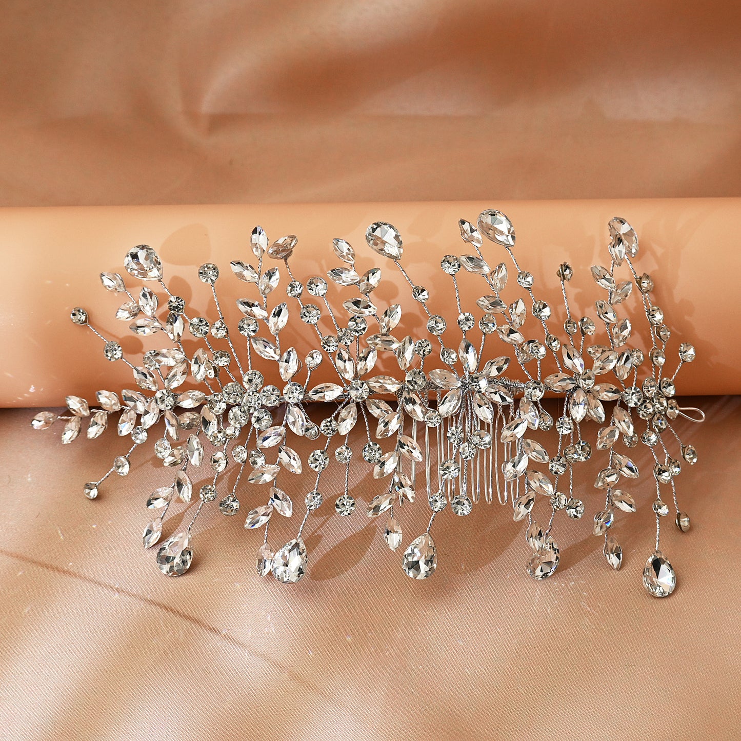 Rhinestone Bridal Hair Vine Wedding Headpiece – Bridella BHP379