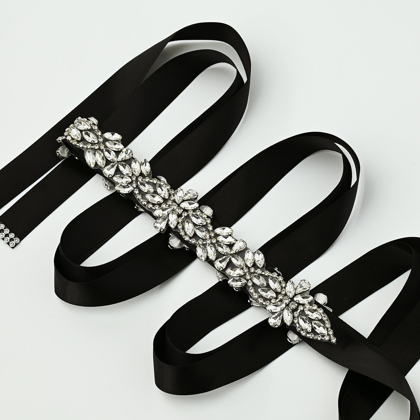 Black Rhinestone Bridal Belt – Bridella BS429
