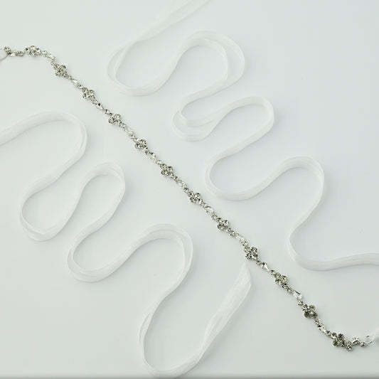 Rhinestone Skinny Belt - Bridella BS305