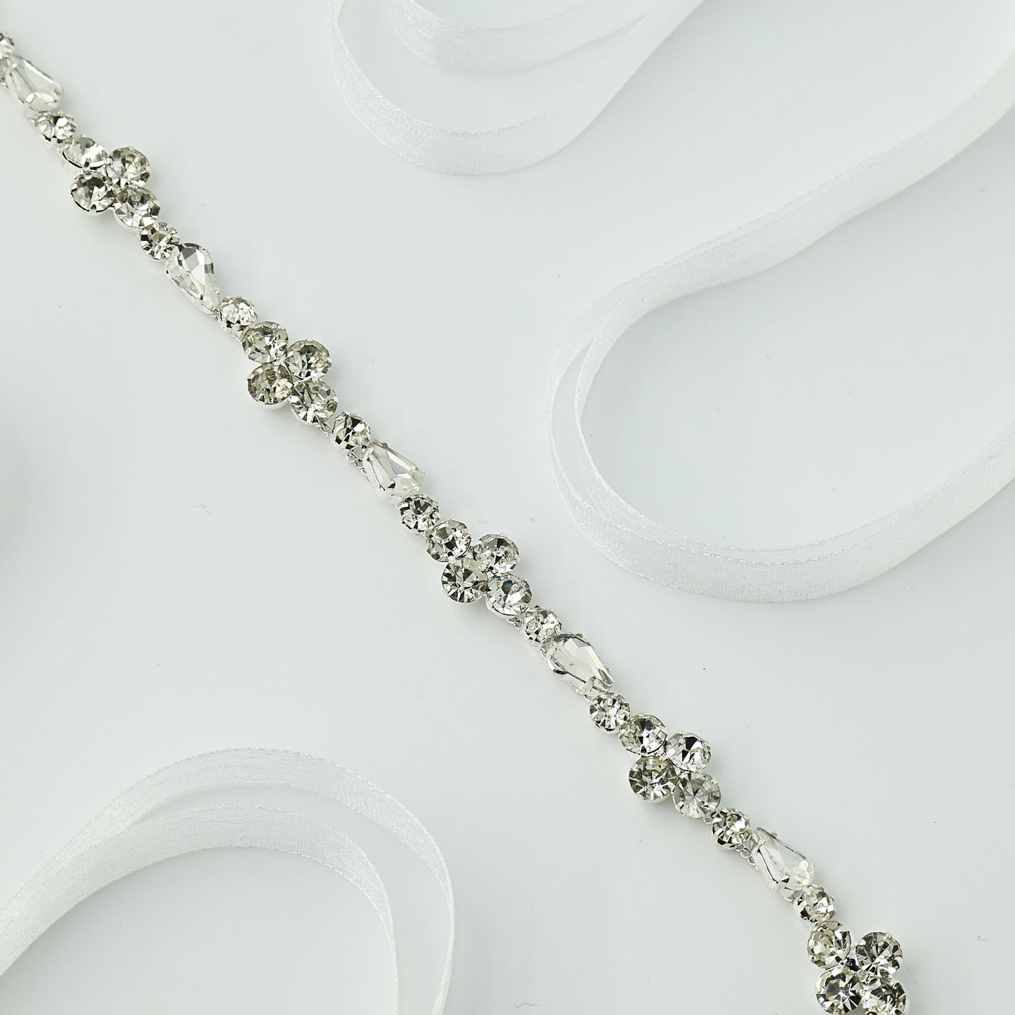 Rhinestone Skinny Belt - Bridella BS305