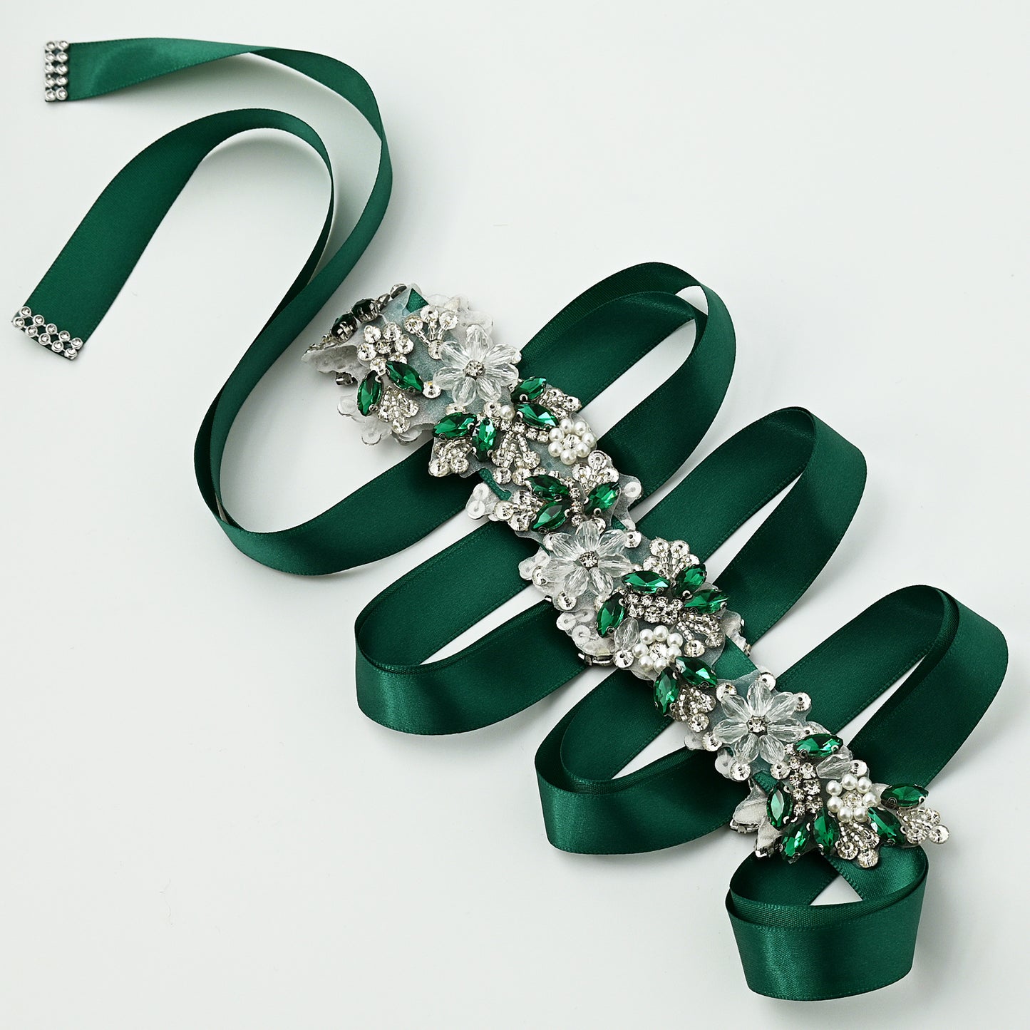 Rhinestone Flower Belt – Bridella BS434