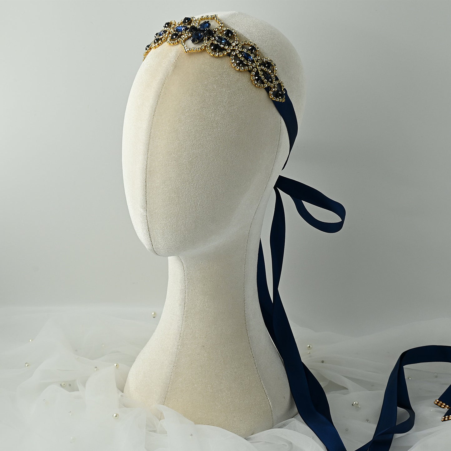 Bridella Navy Rhinestone Belt - Bridella BS214ML