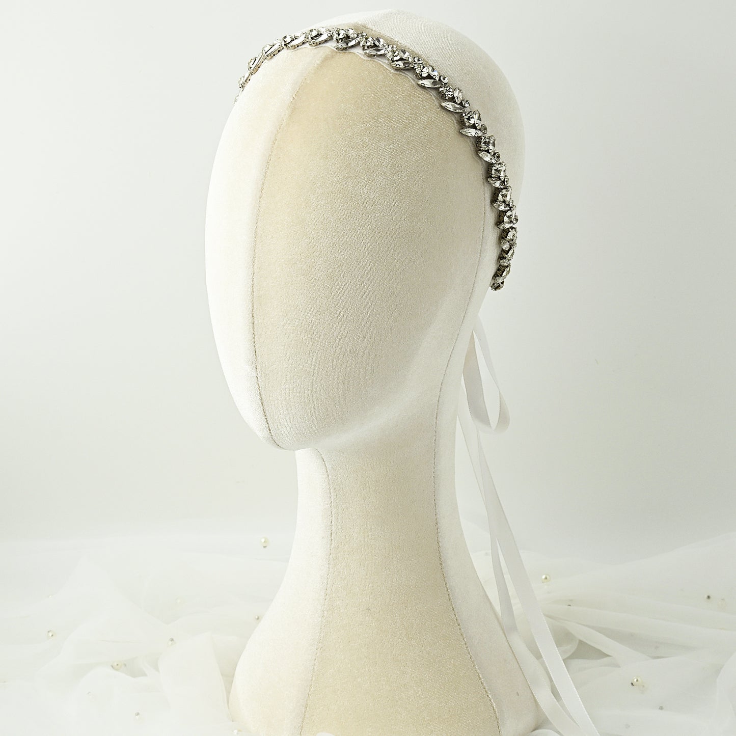 White Rhinestone Bridal Belt – Bridella BS468