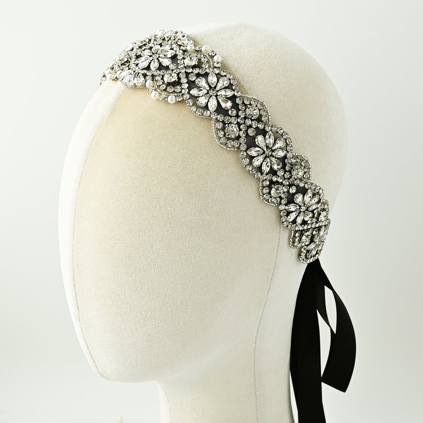 Navy Blue Rhinestone Bridal Sash Wedding Dress Belt – Bridella BS106ML