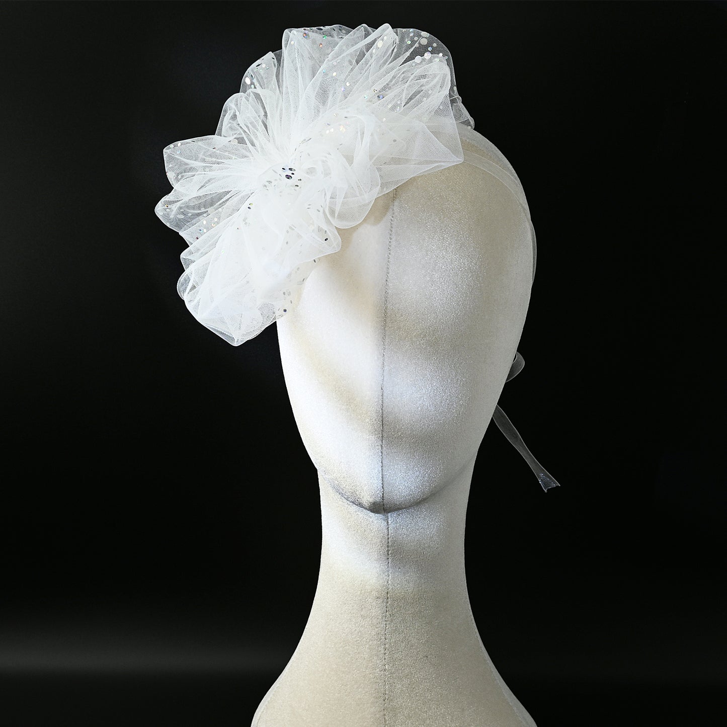 White Flower Bridal Necklace Sequined Wedding Dress Decoration Accessory - Bridella BMA03