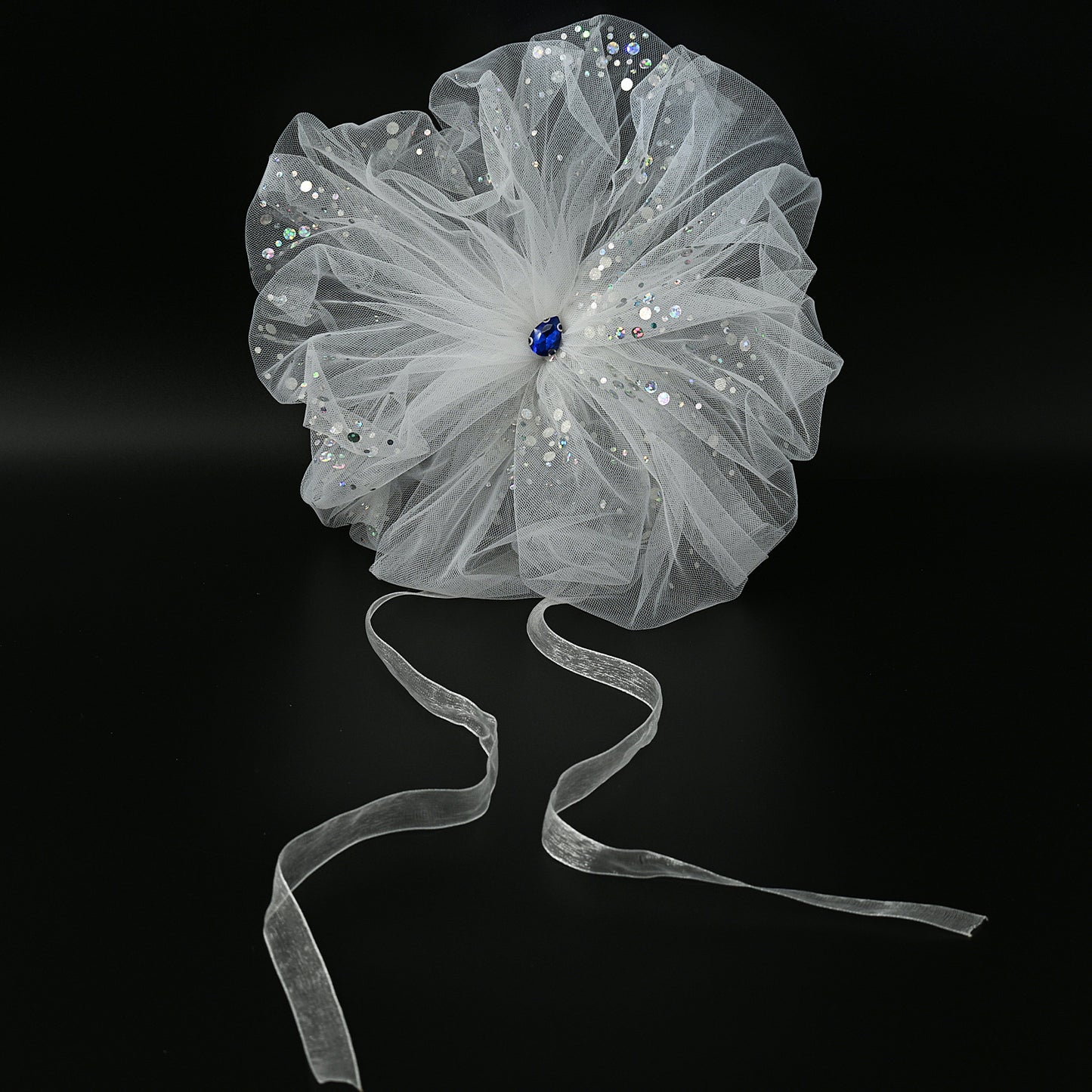White Flower Bridal Necklace Sequined Wedding Dress Decoration Accessory - Bridella BMA03