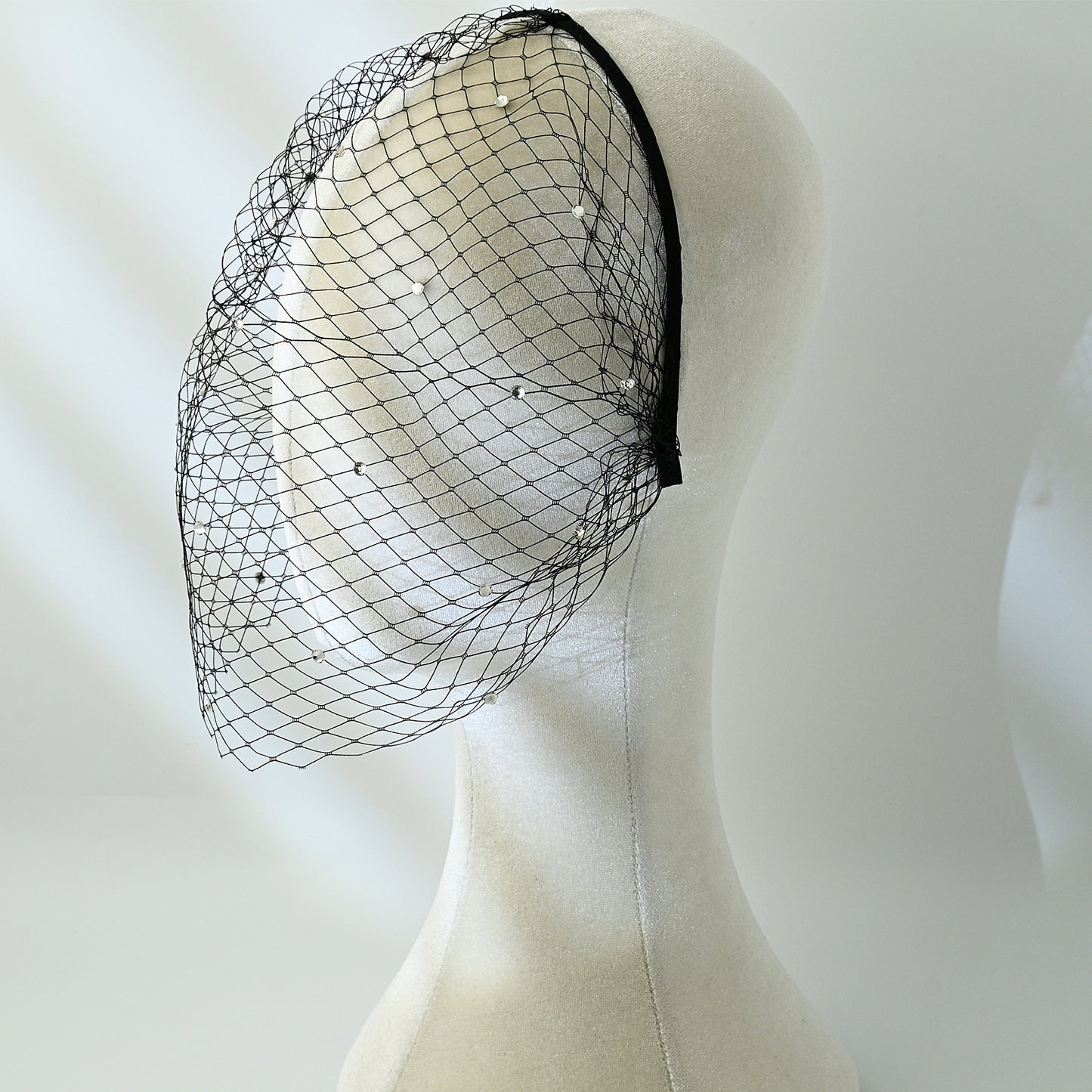Birdcage Rhinestone Bridal Veil Wedding Hair Veil - Bridella BMA16-B