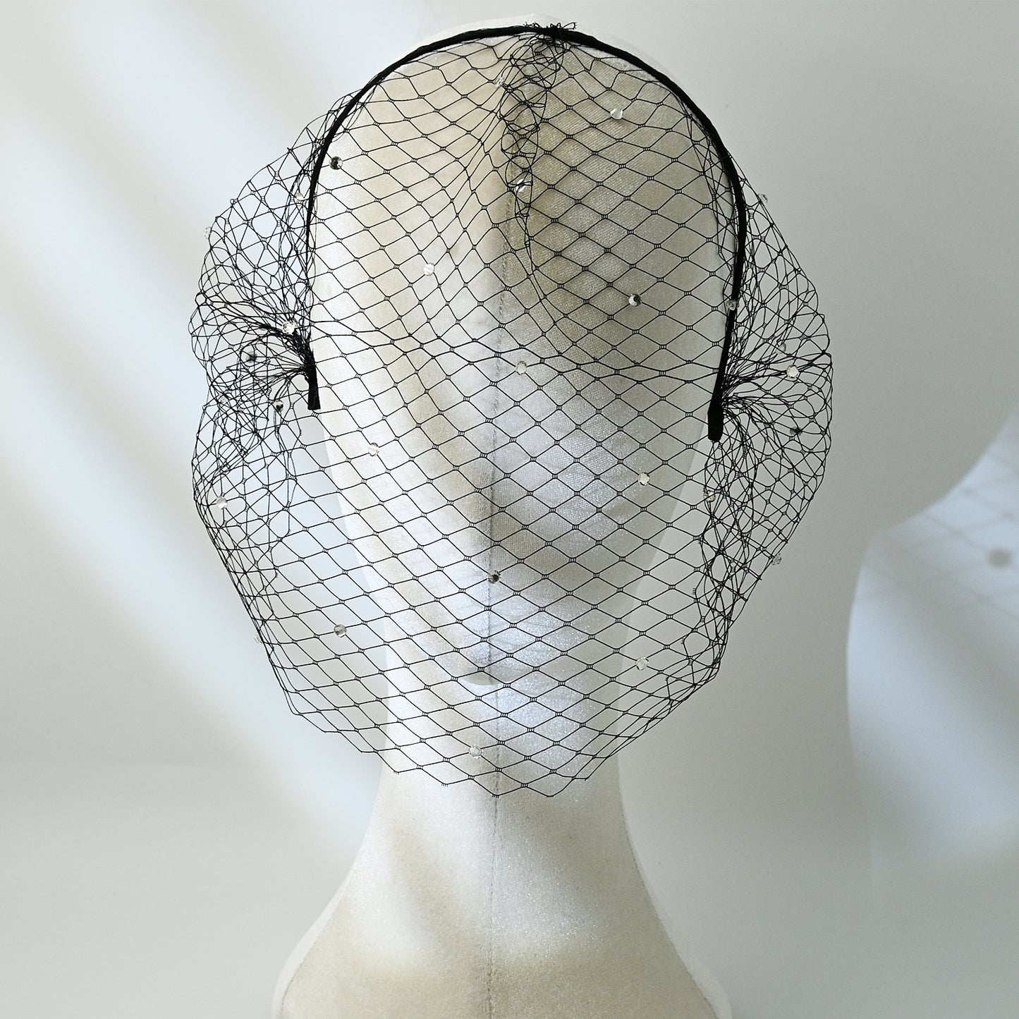 Birdcage Rhinestone Bridal Veil Wedding Hair Veil - Bridella BMA16-B