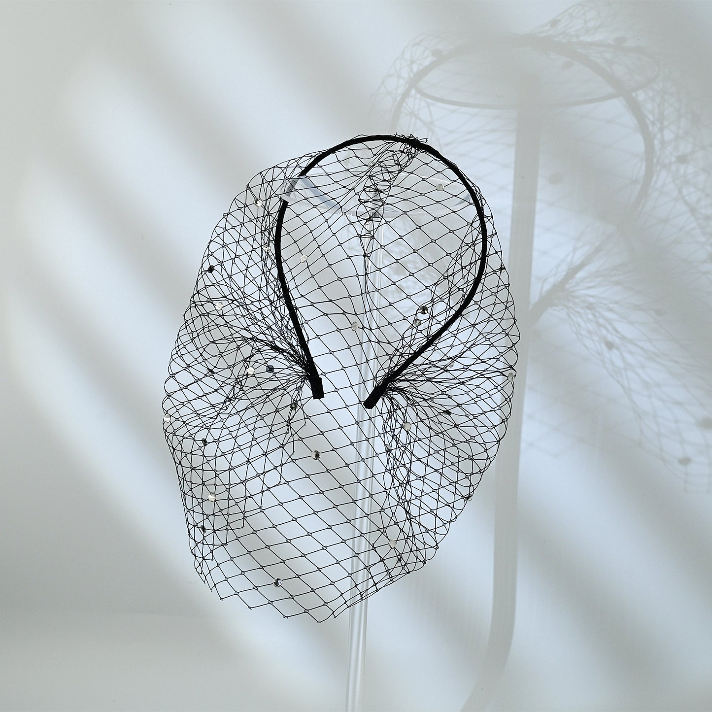 Birdcage Rhinestone Bridal Veil Wedding Hair Veil - Bridella BMA16-B