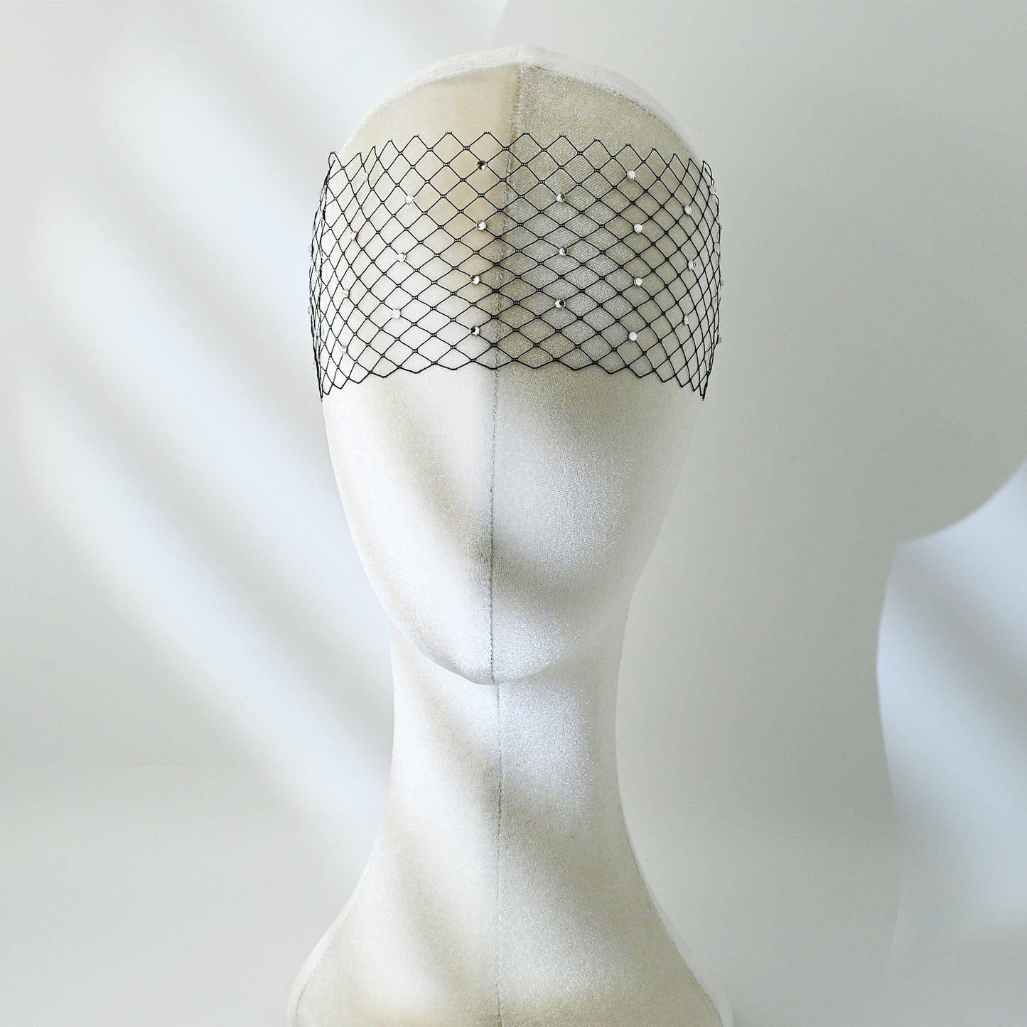 Sparkling Rhinestone Bridal Veil Wedding Blusher Veil - Bridella BMA30-B