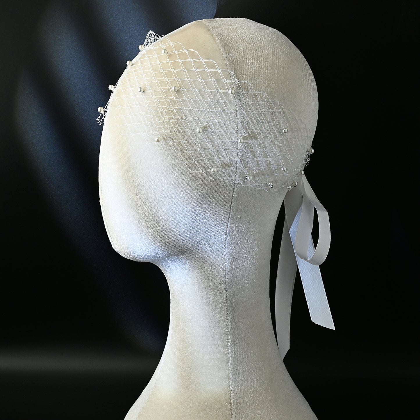 Classic Pearl Bridal Veil Wedding Blusher Veil - Bridella BMA31