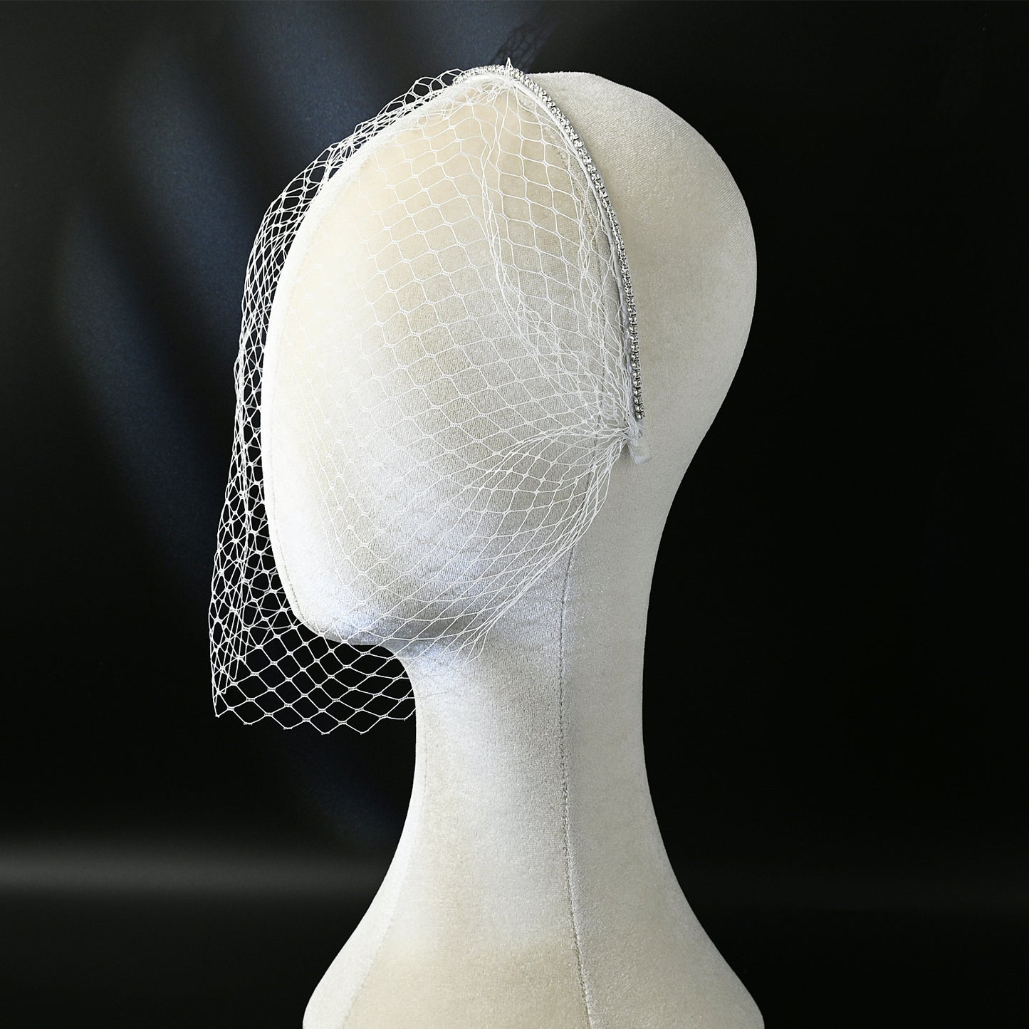 Vintage Birdcage Bridal Veil Wedding Headband Veil - Bridella BMA49-W